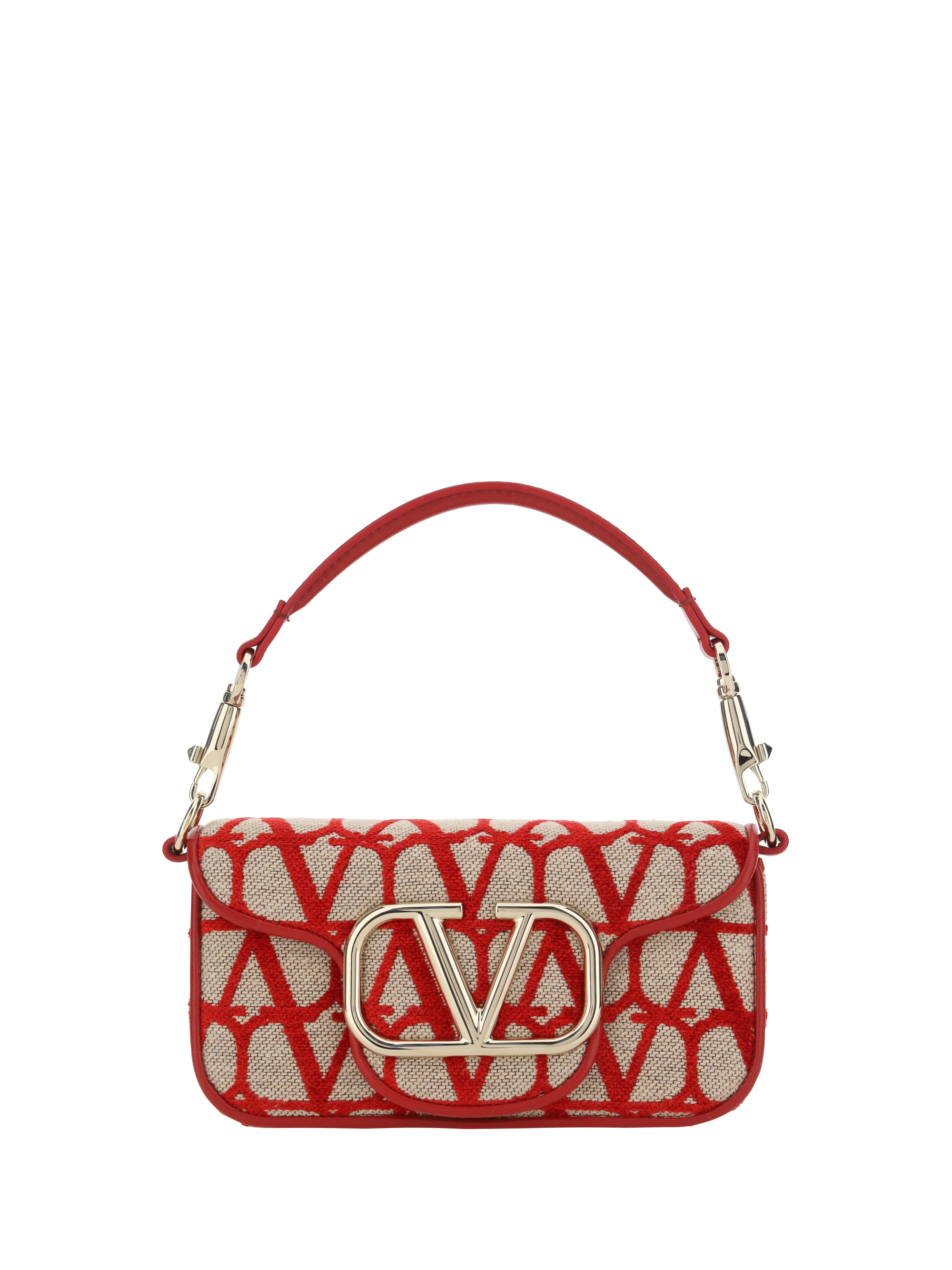Valentino Garavani Small Loco Shoulder Bag in Red