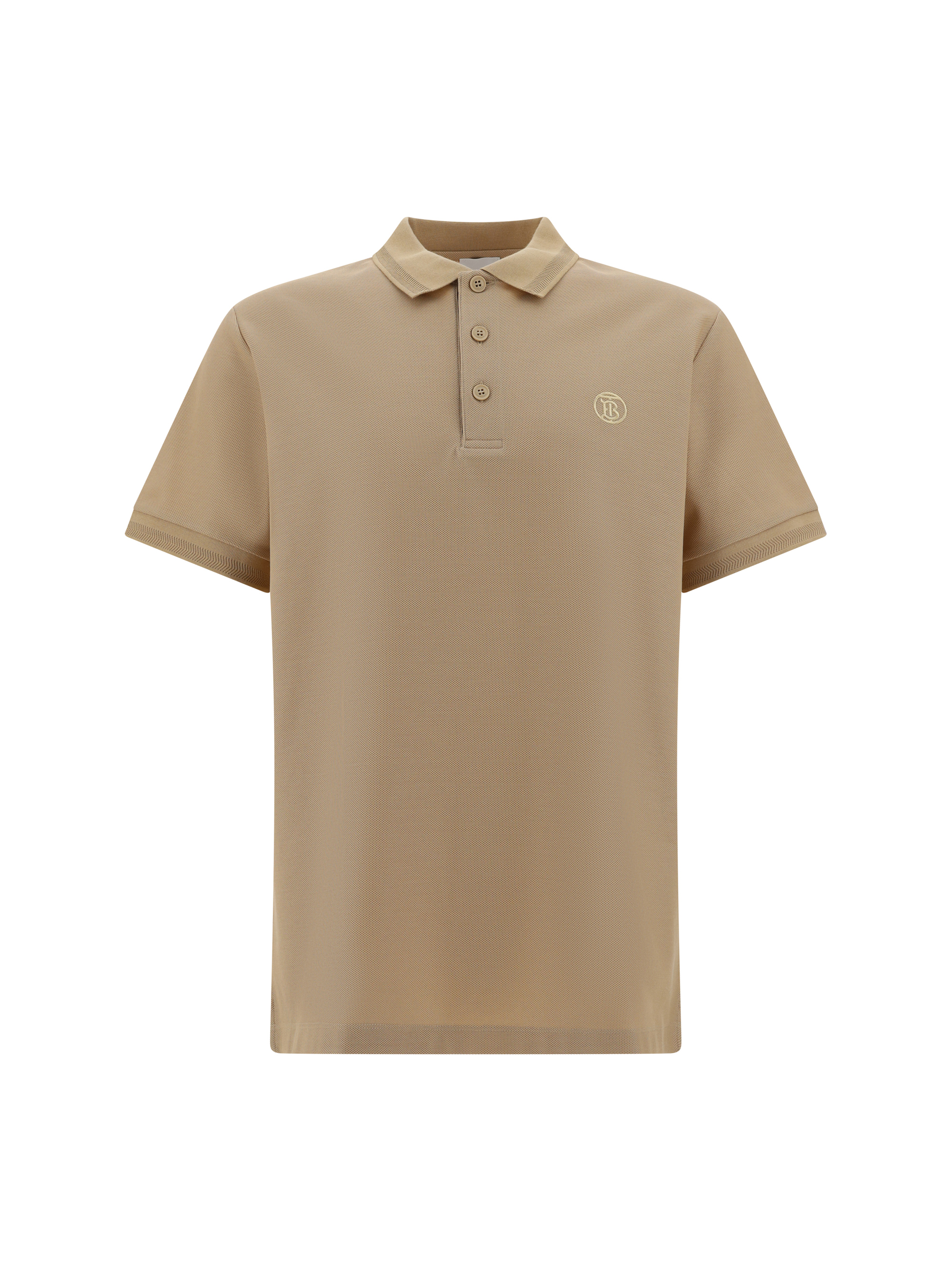 Shop Burberry Polo Shirt In Soft Fawn