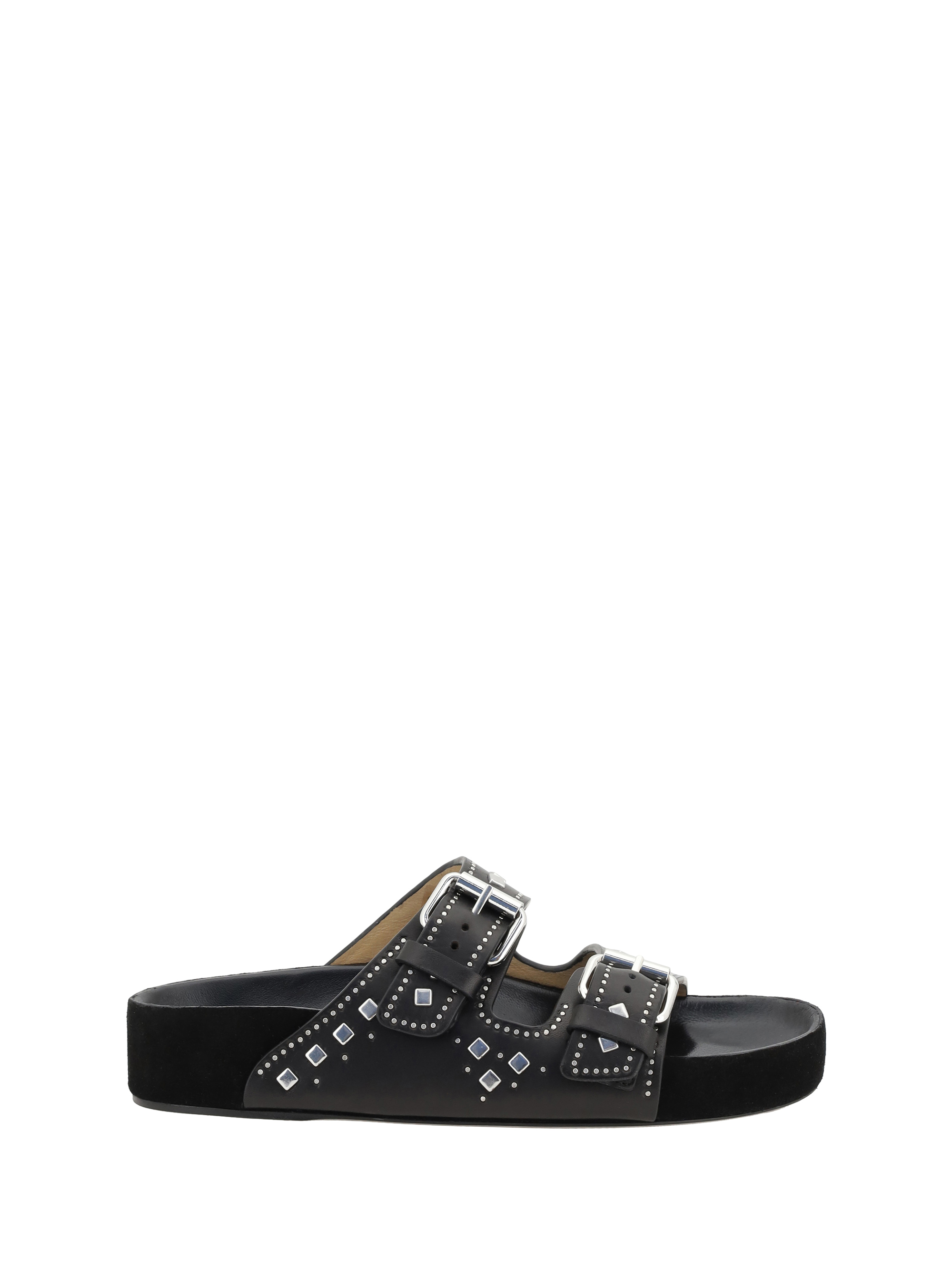 Shop Isabel Marant Lennyo Sandals In Black