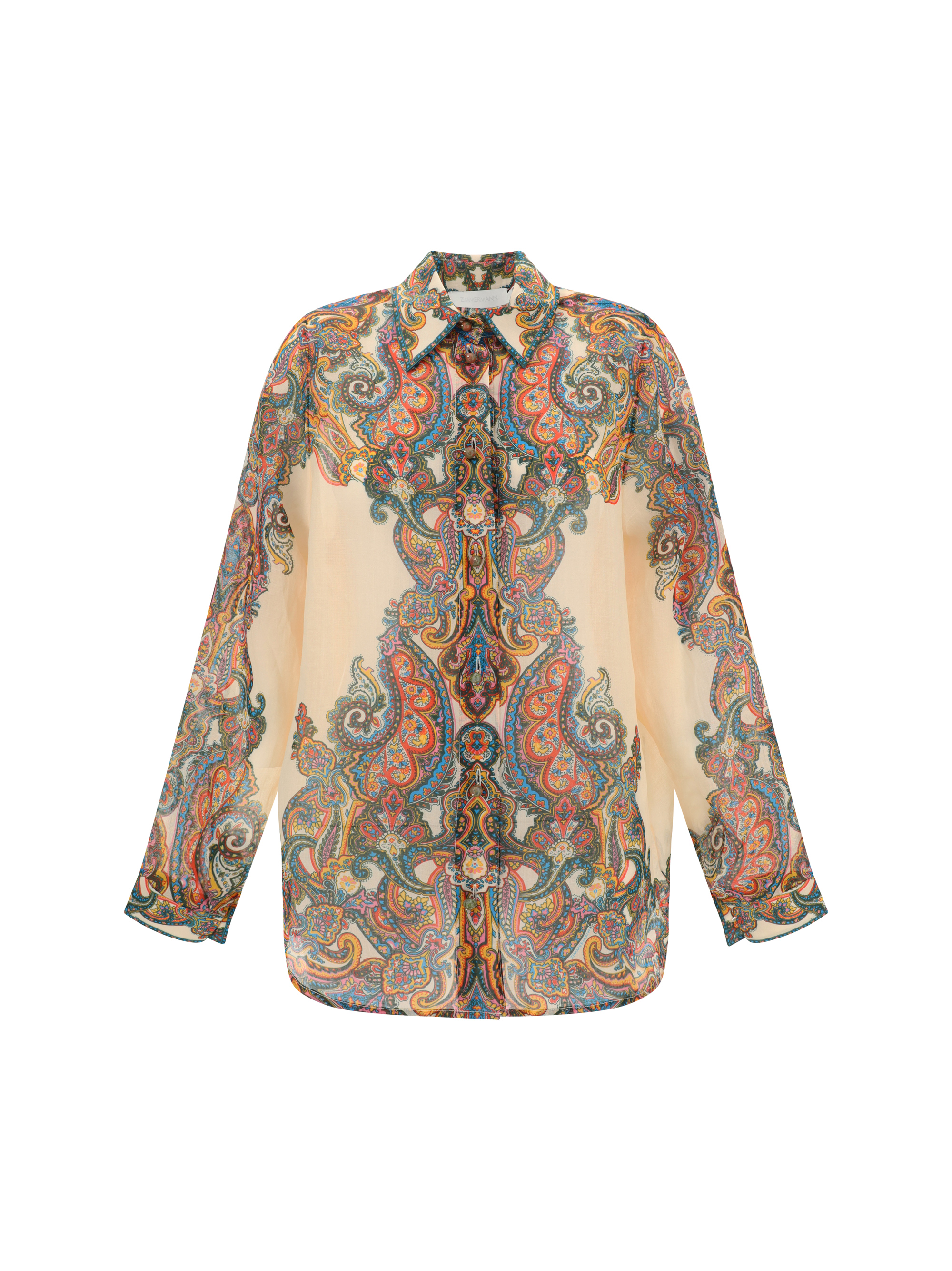 Shop Zimmermann Ottie Shirt In Multi Paisley