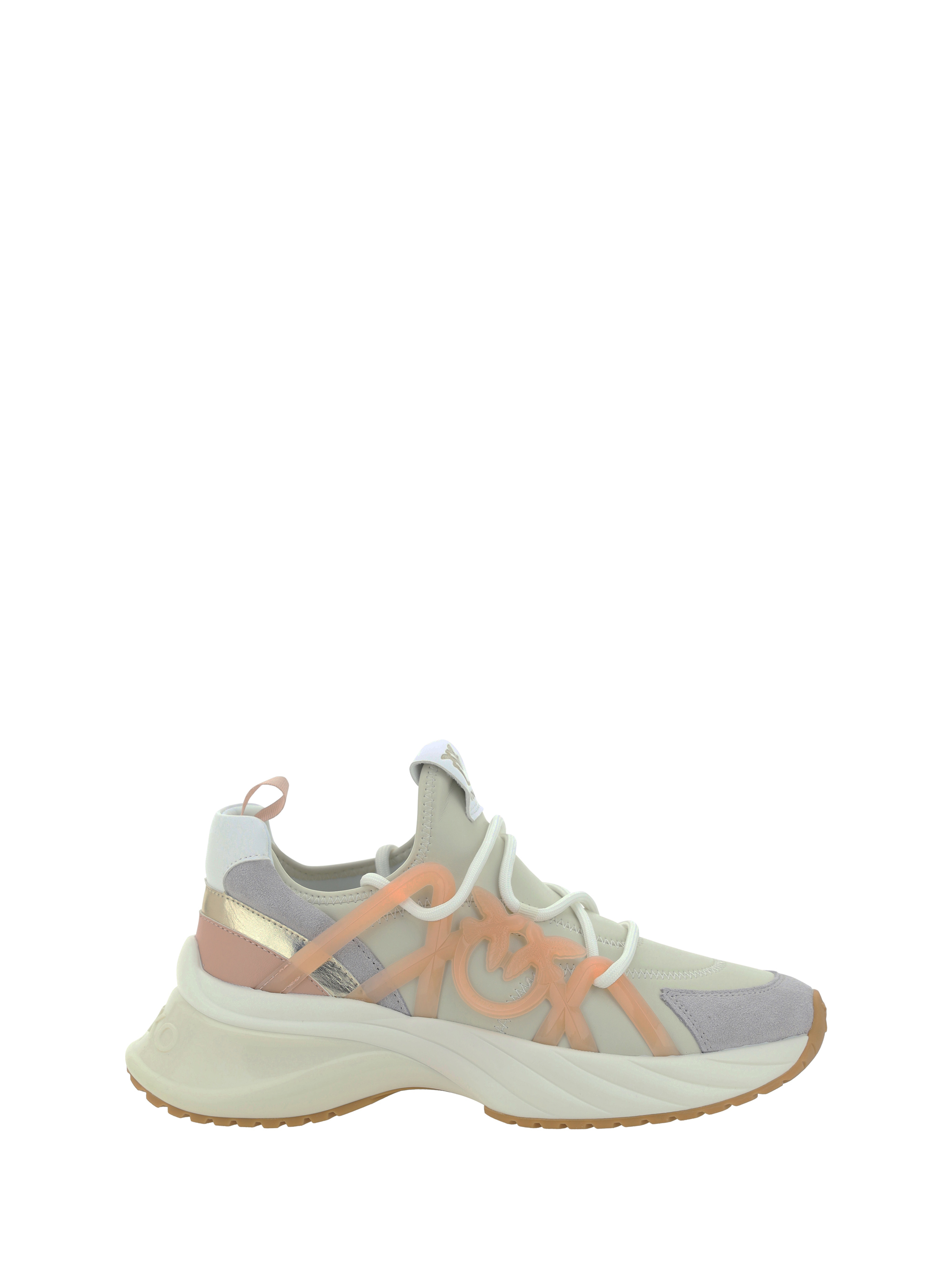 Shop Pinko Ariel Sneakers In Milk/nude