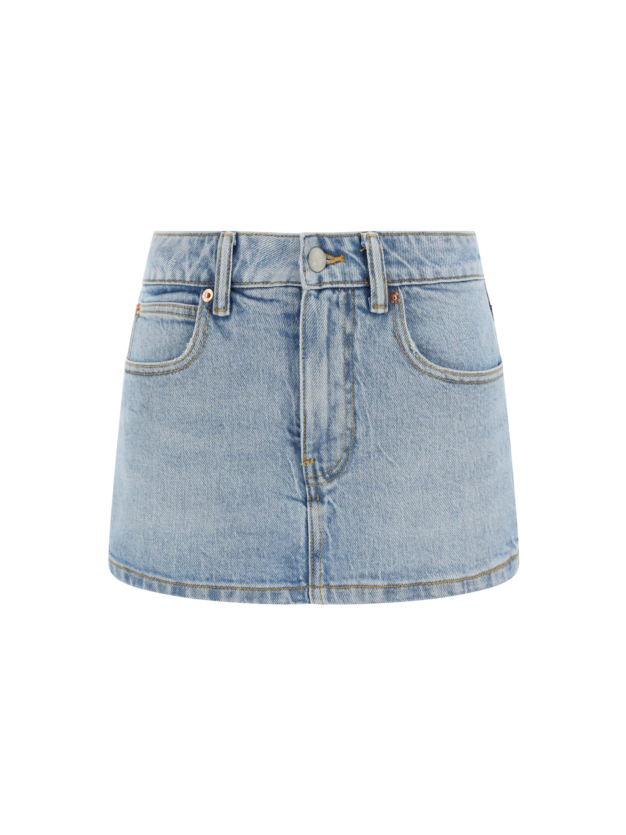 Alexander Wang Denim Shorts In Bleach