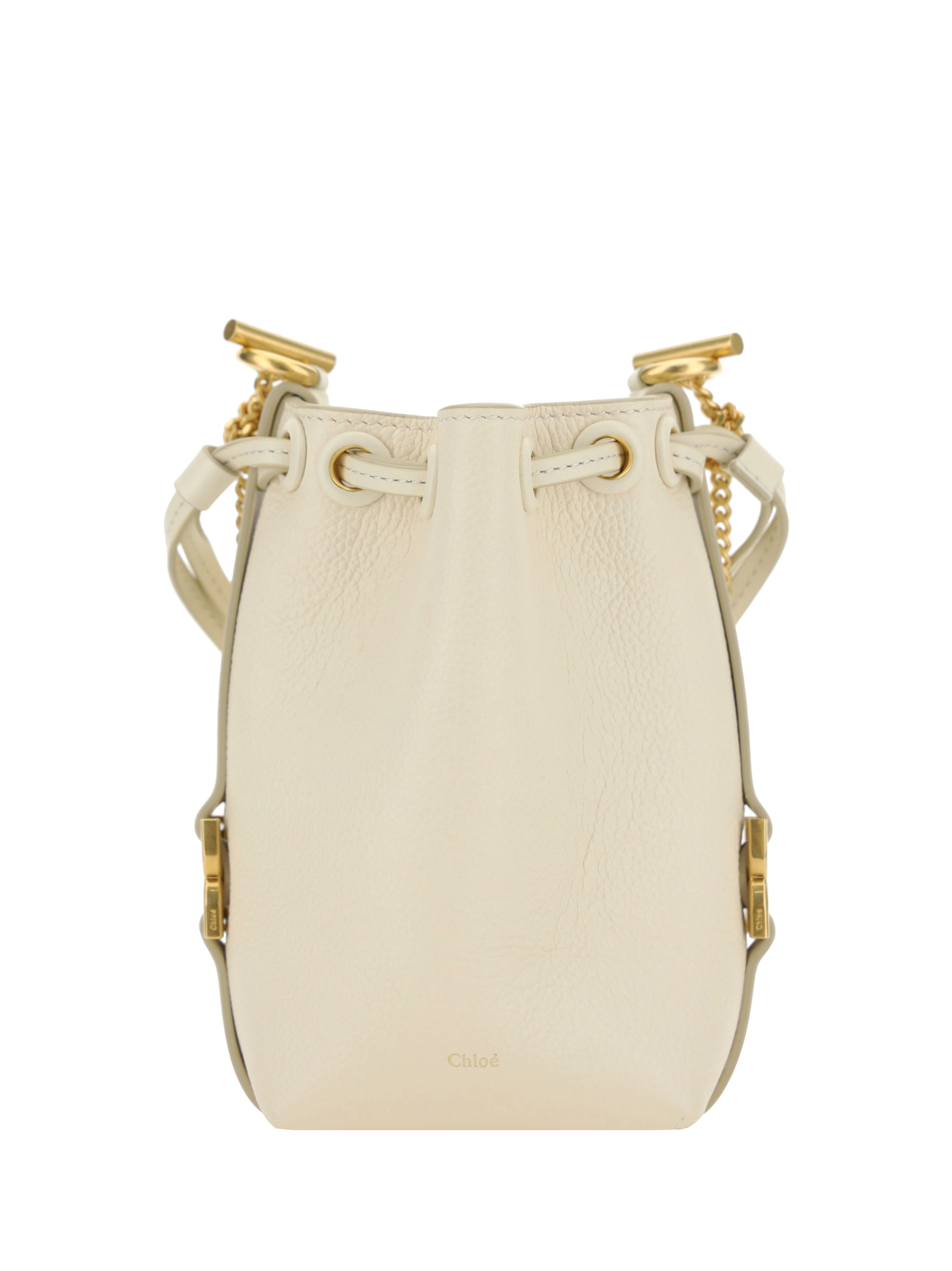 Shop Chloé Micro Marcie Shoulder Bag In Misty Ivory