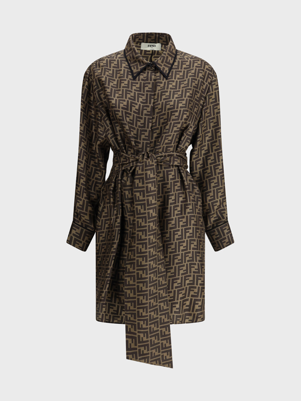 FF pattern shirt Dress