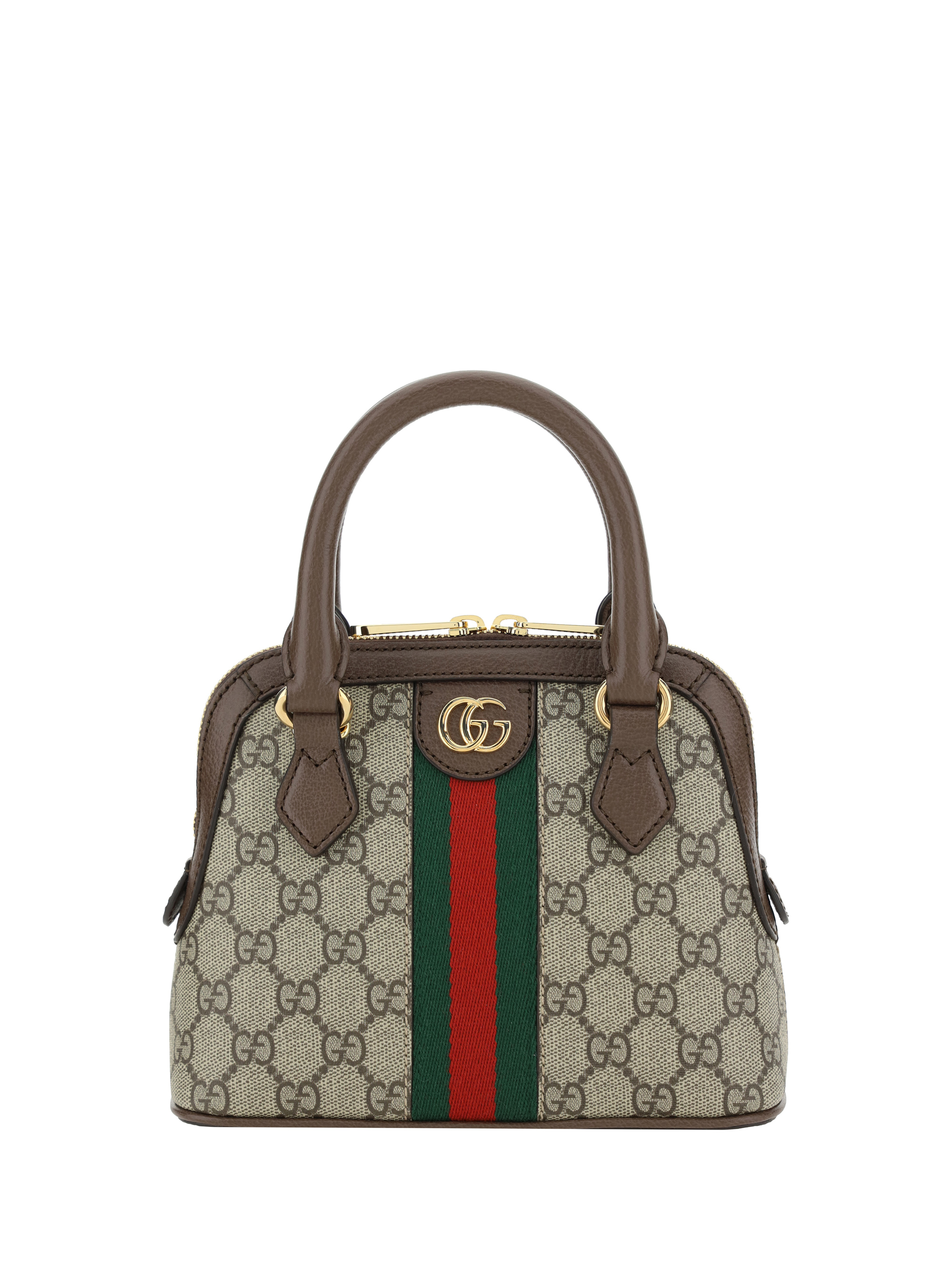 Gucci Mini Ophidia Handbag In Ebony/acero
