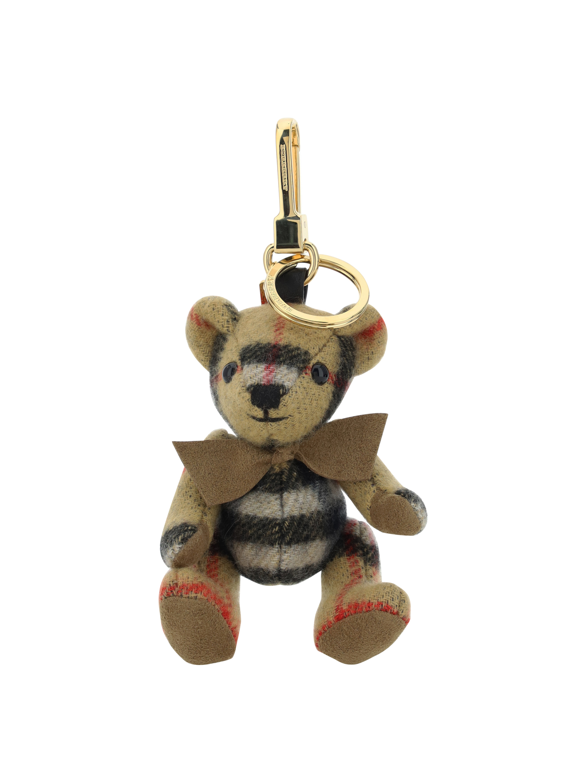 Shop Burberry Thomas Keyring In Antique Yellow