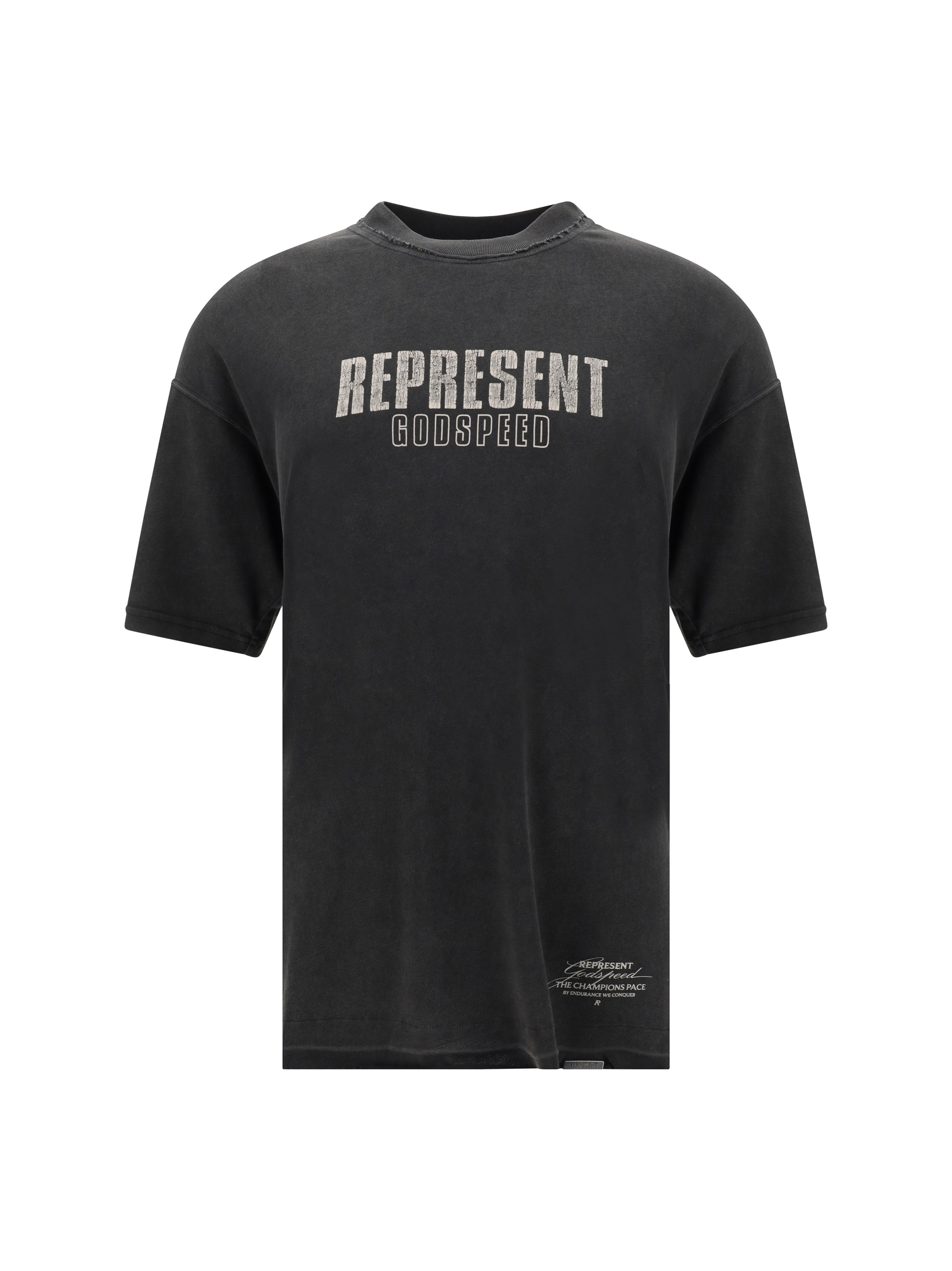 Shop Represent T-shirt In Aged Black