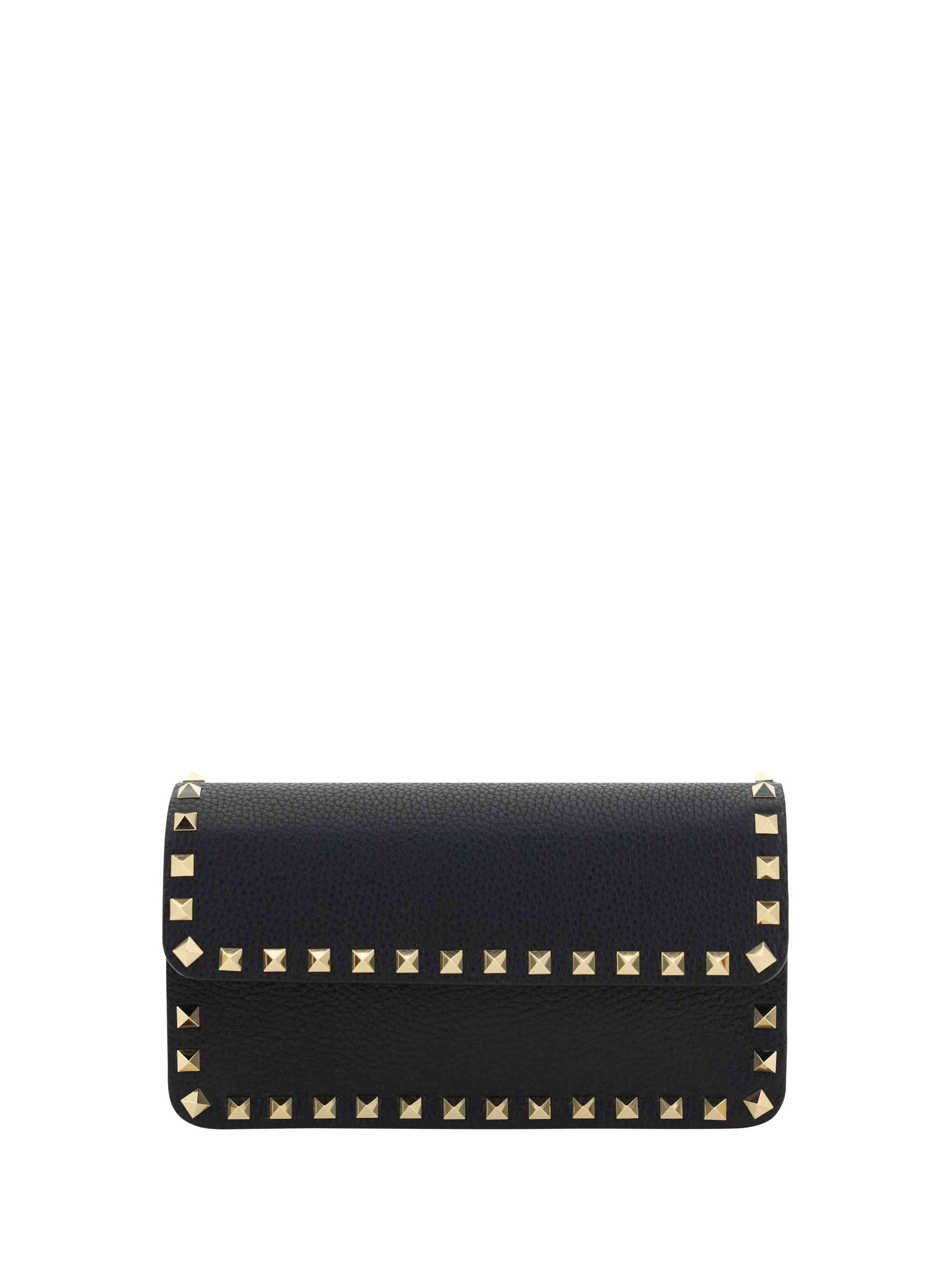 Shop Valentino Rockstud Shoulder Bag In Nero