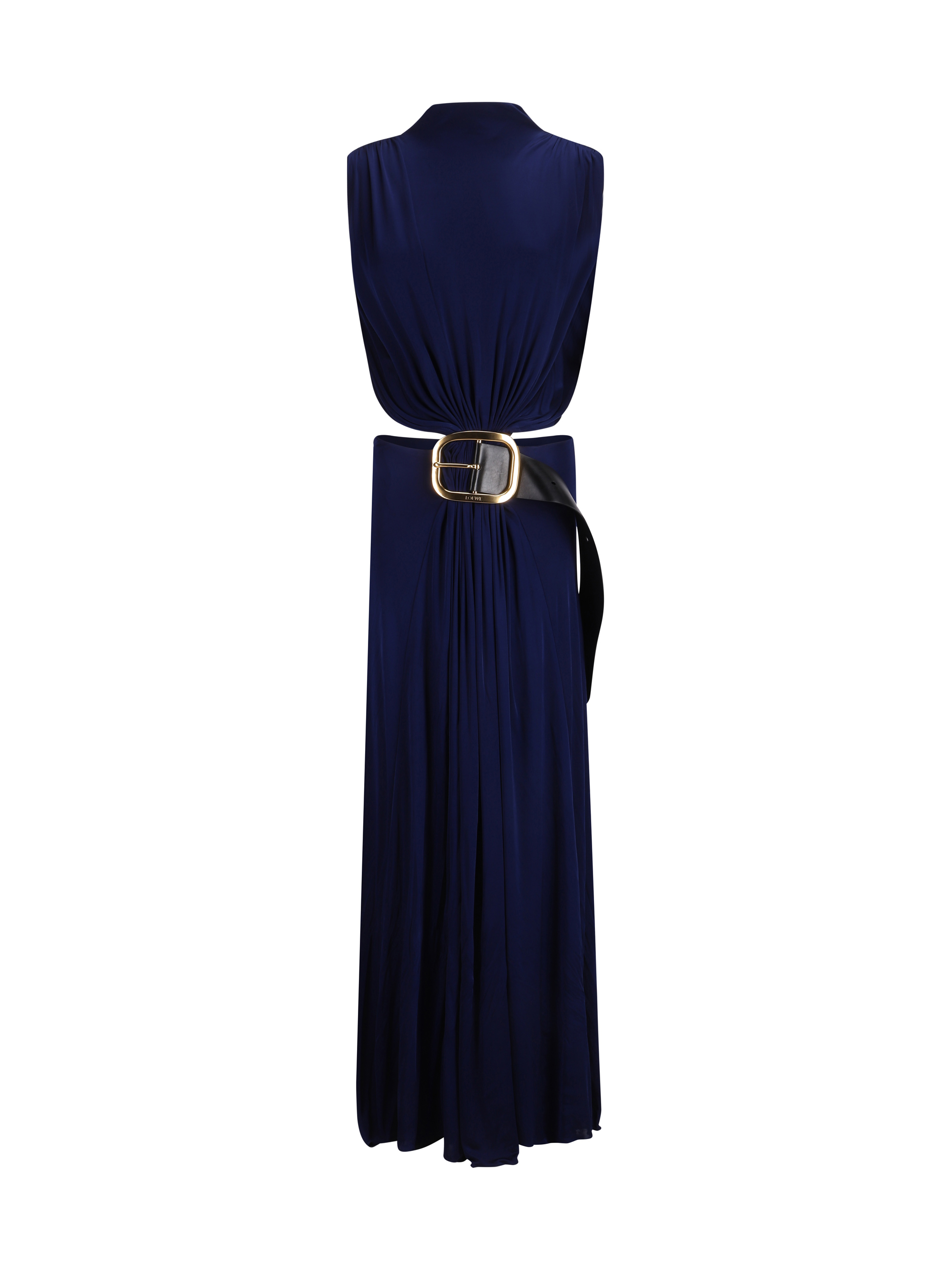 Shop Loewe Draped Dress In Space Blue