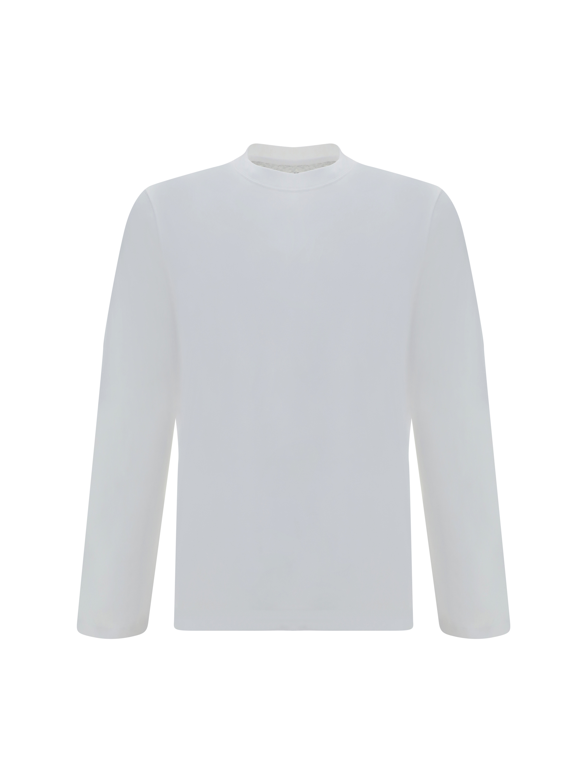 Shop Brunello Cucinelli Long Sleeve Jersey In Bianco