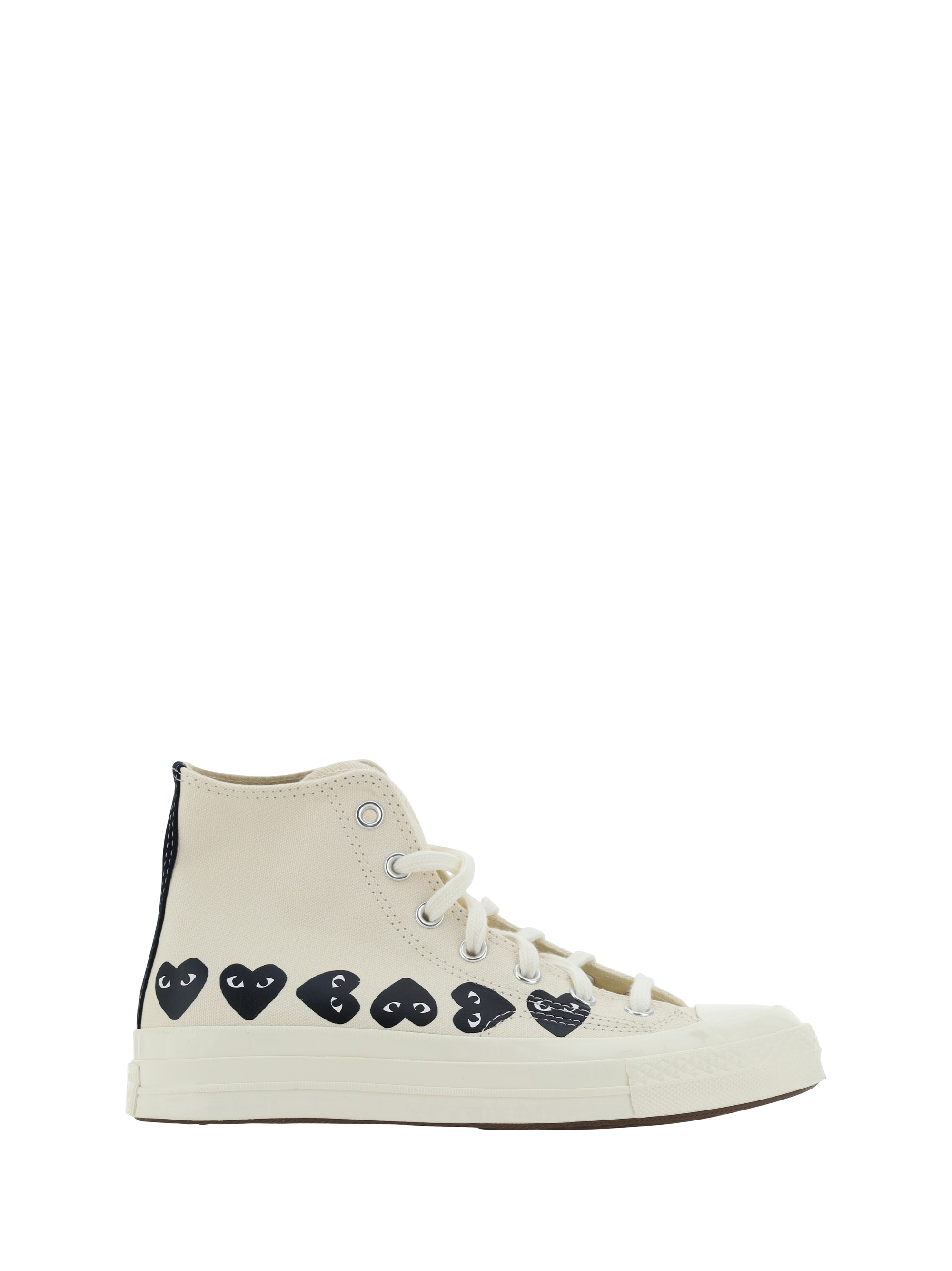 Comme Des Garçons Play X Converse Multi Heart High Sneakers In White