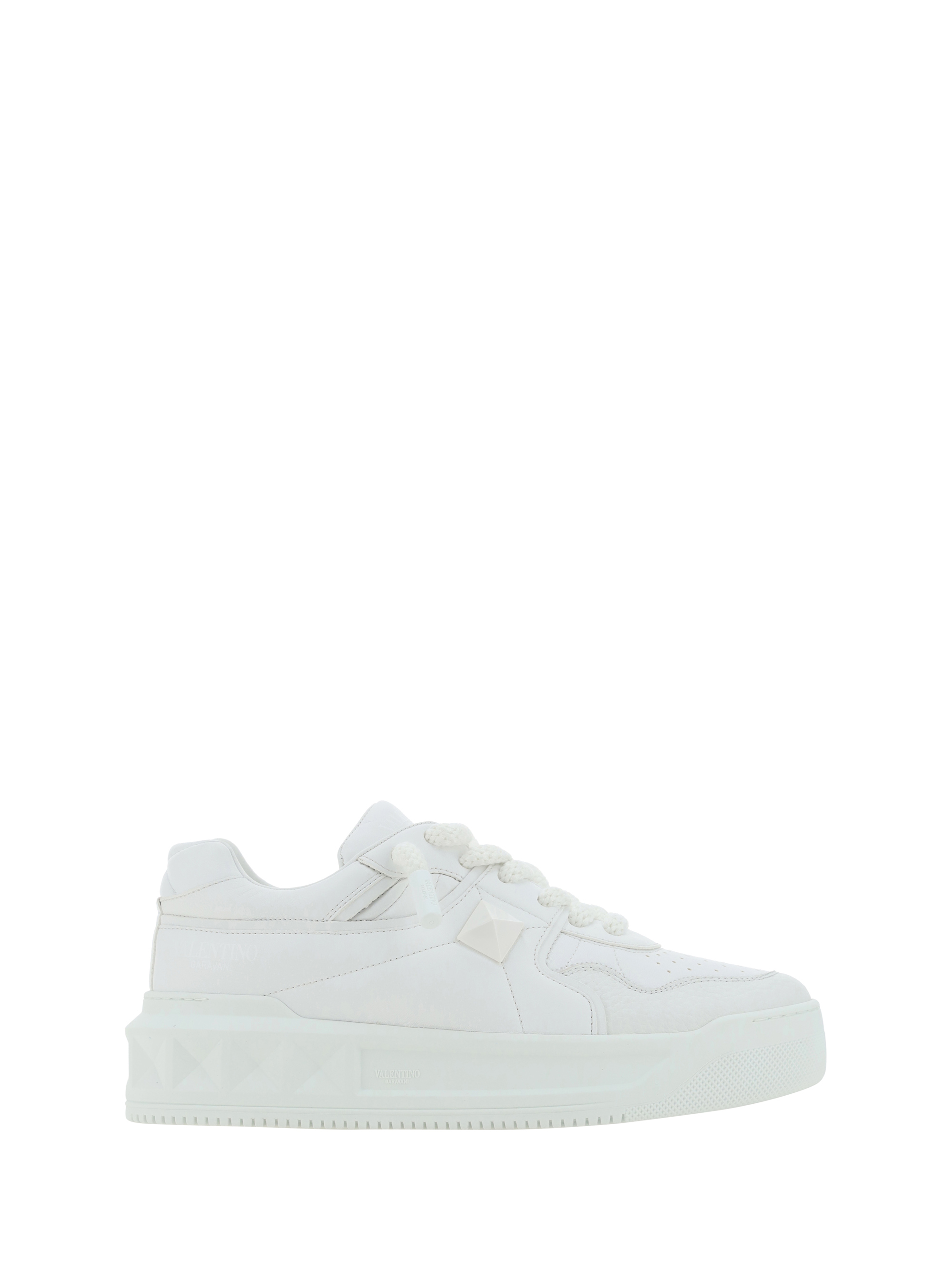 Shop Valentino Garavani One Stud Xl Sneakers In Bianco