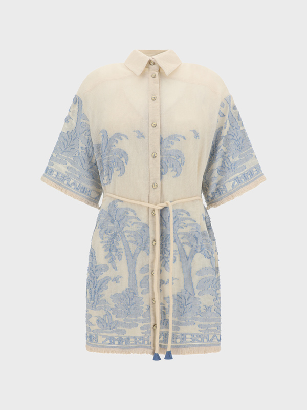 Ottie Palm Shirt Dress