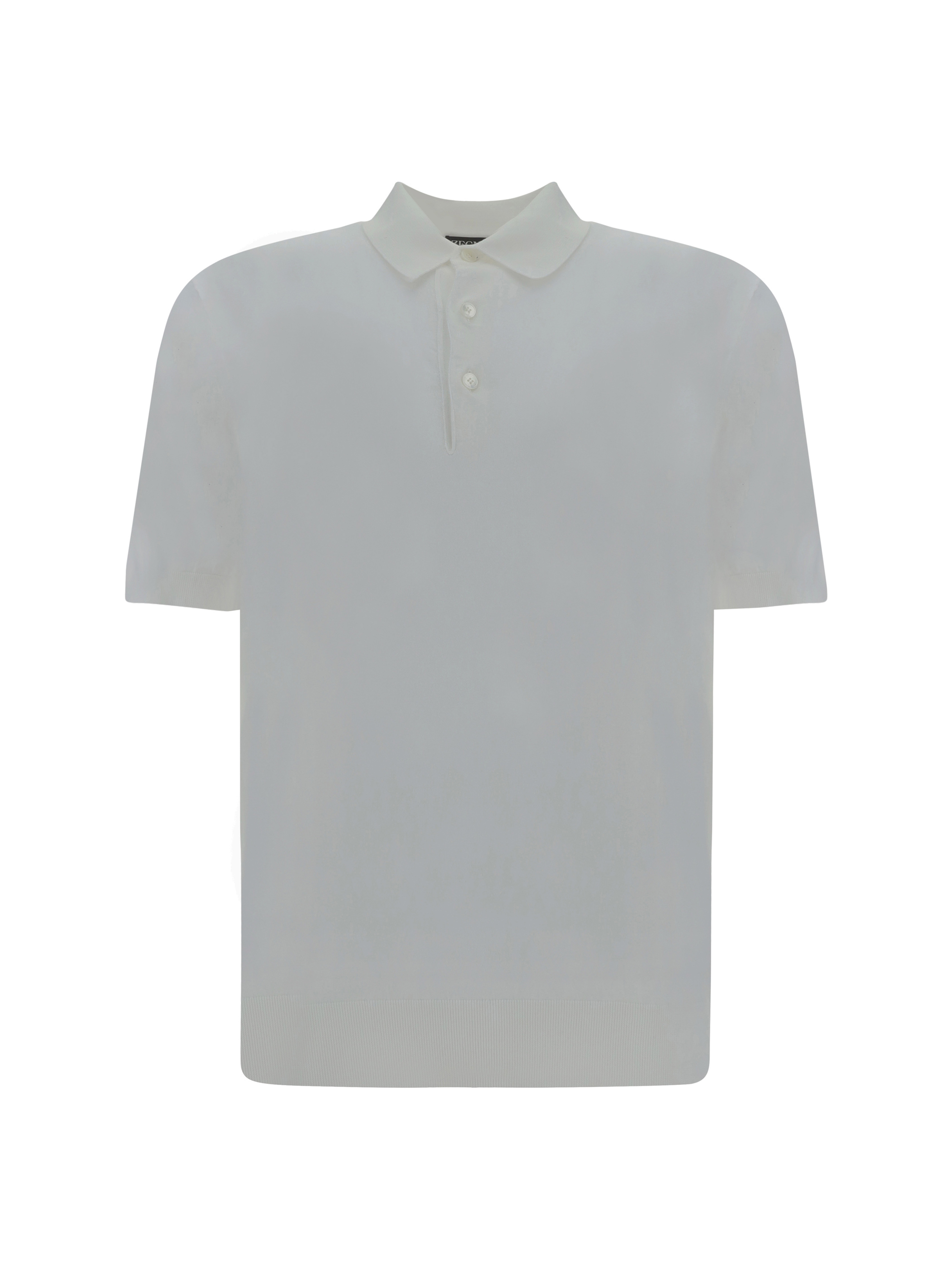 Shop Zegna Polo Shirt In Bianco Naturale Unito