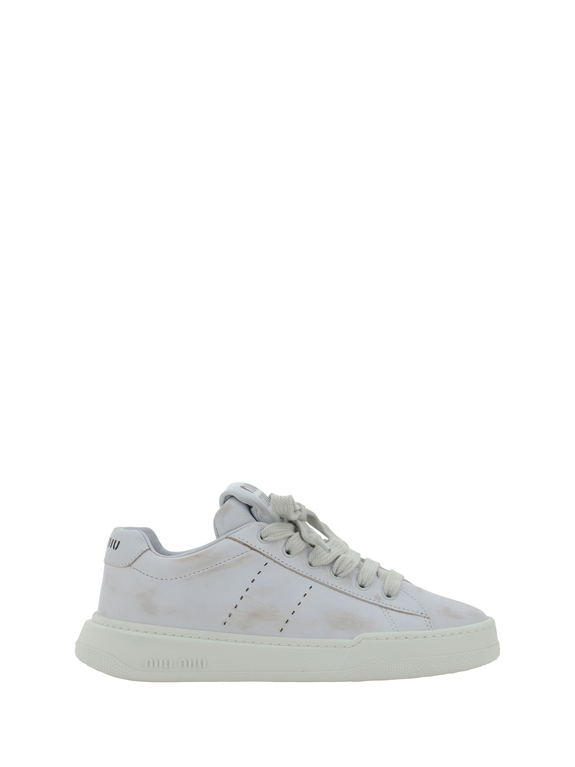 Shop Miu Miu Sneakers In Bianco