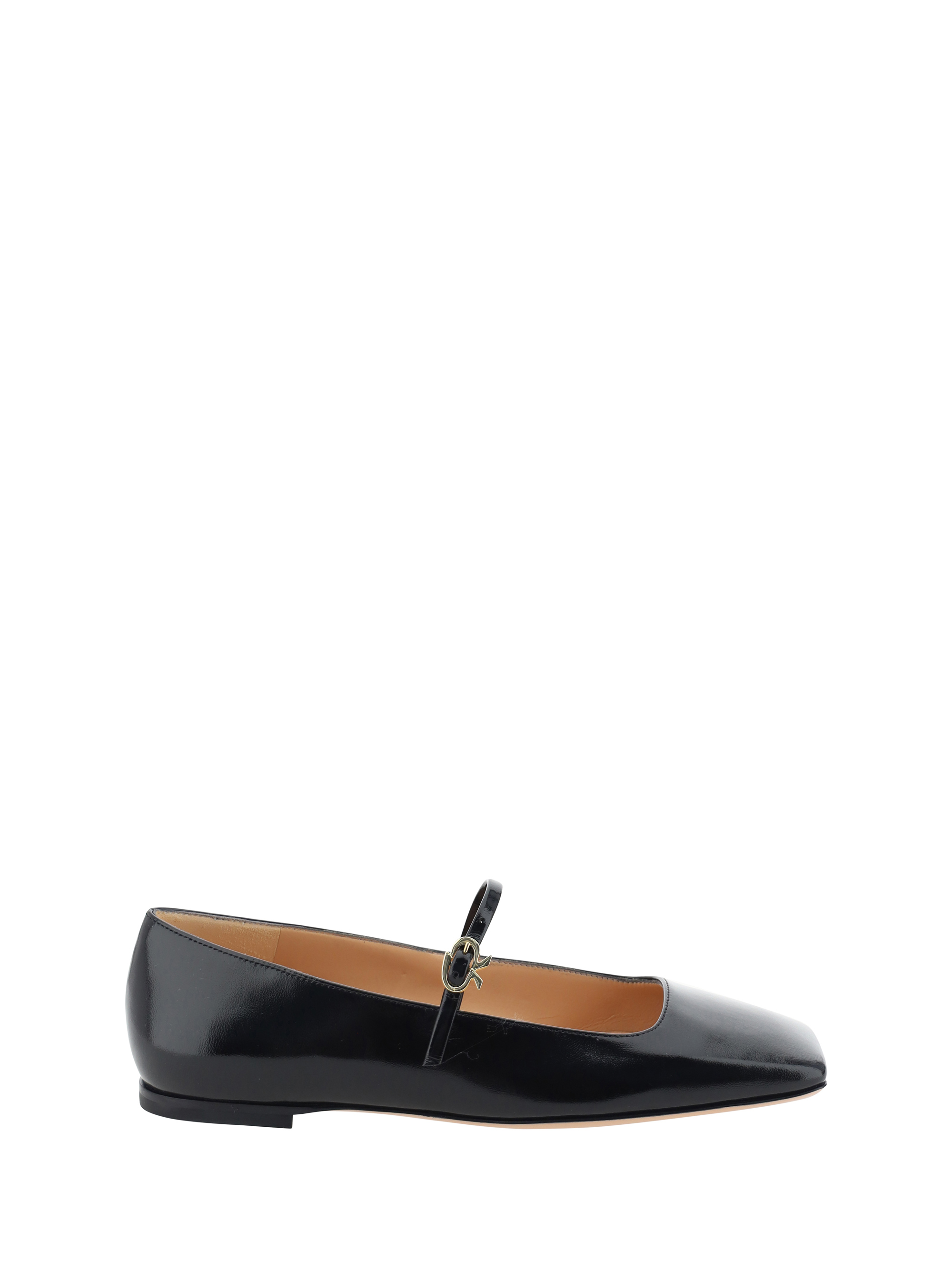 Shop Gianvito Rossi Christina Ballerinas In Black