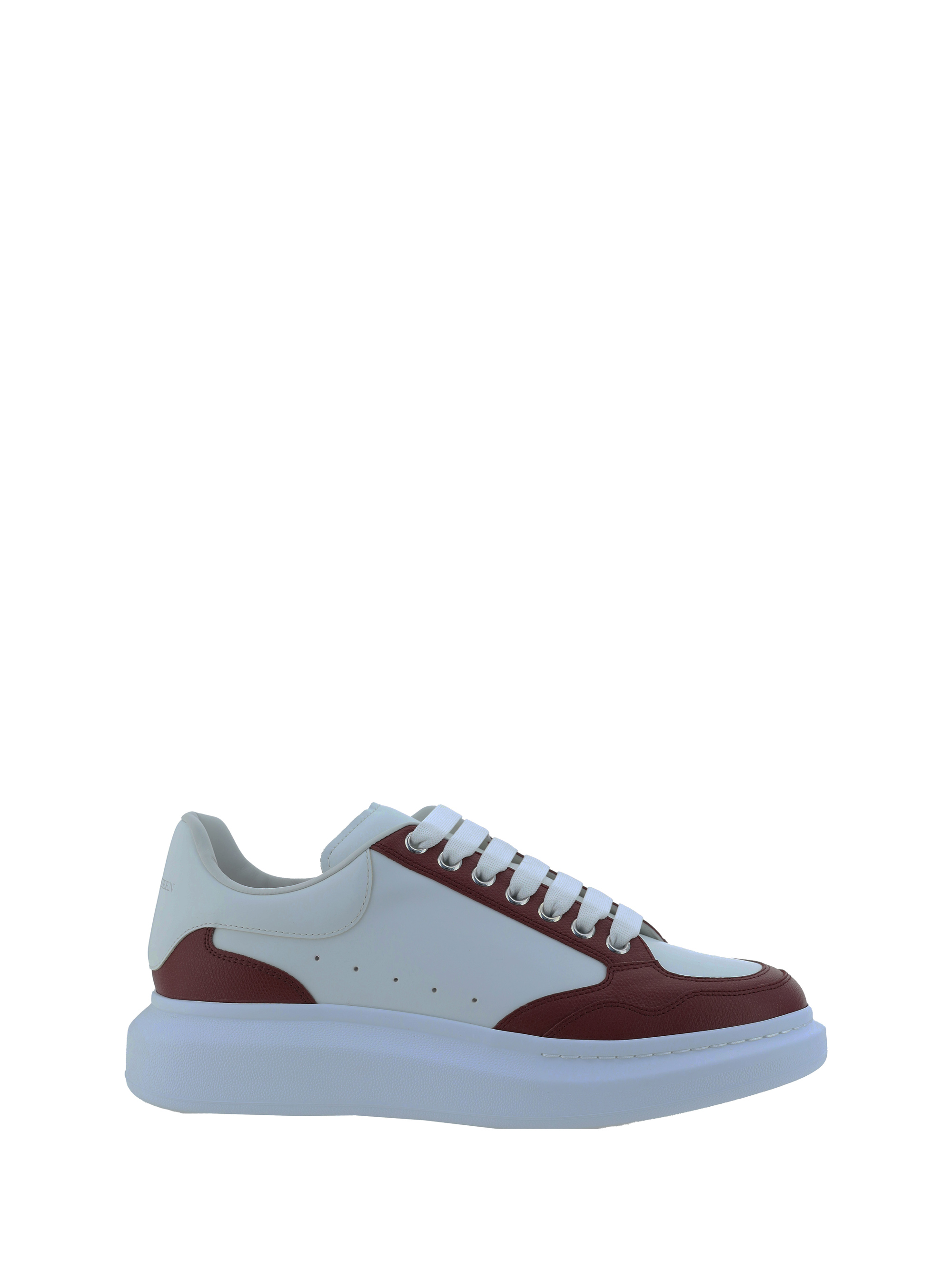 Shop Alexander Mcqueen Sneakers In Burgundy/white