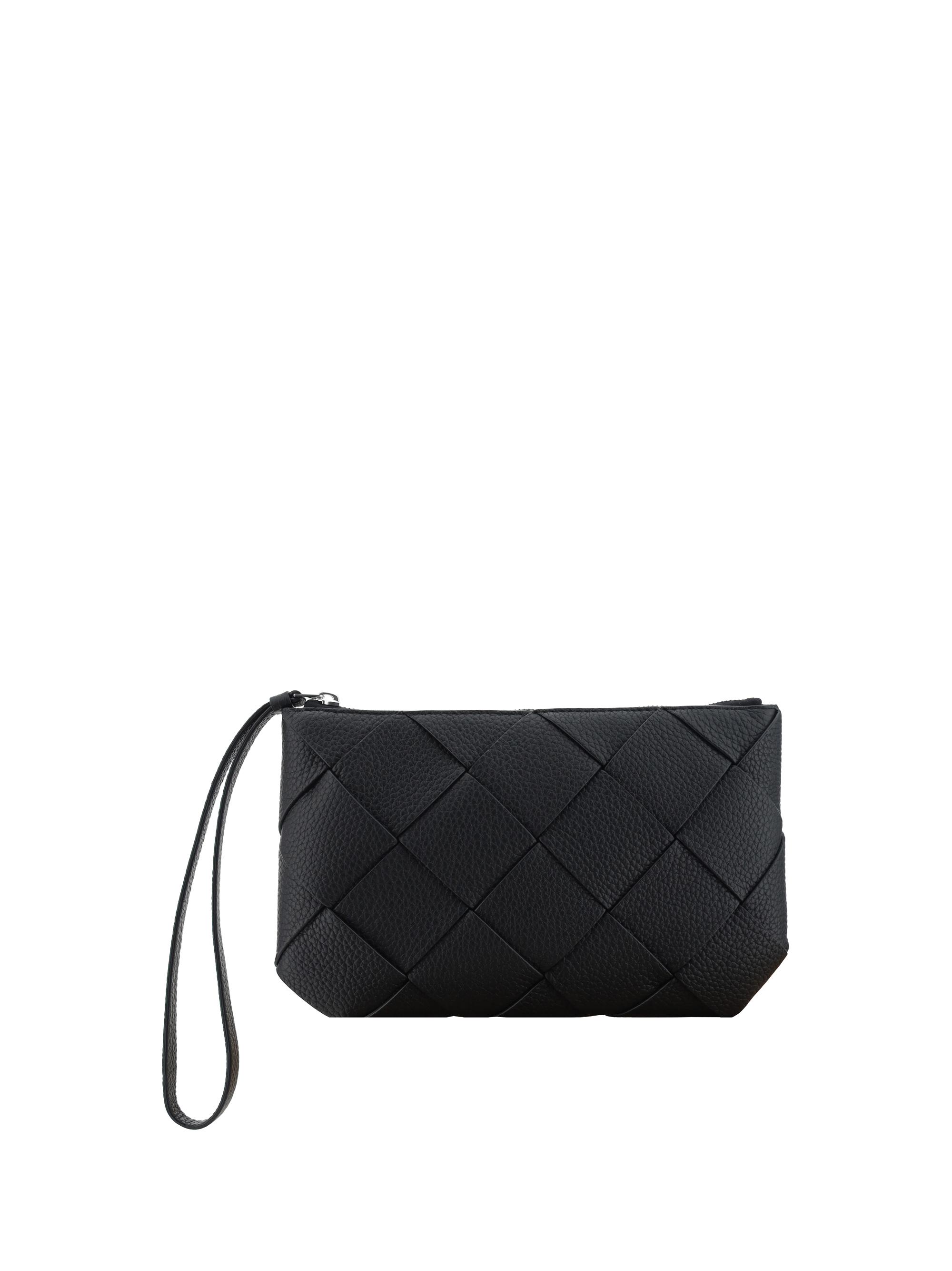 Shop Bottega Veneta Diago Clutch Bag In Black-silver