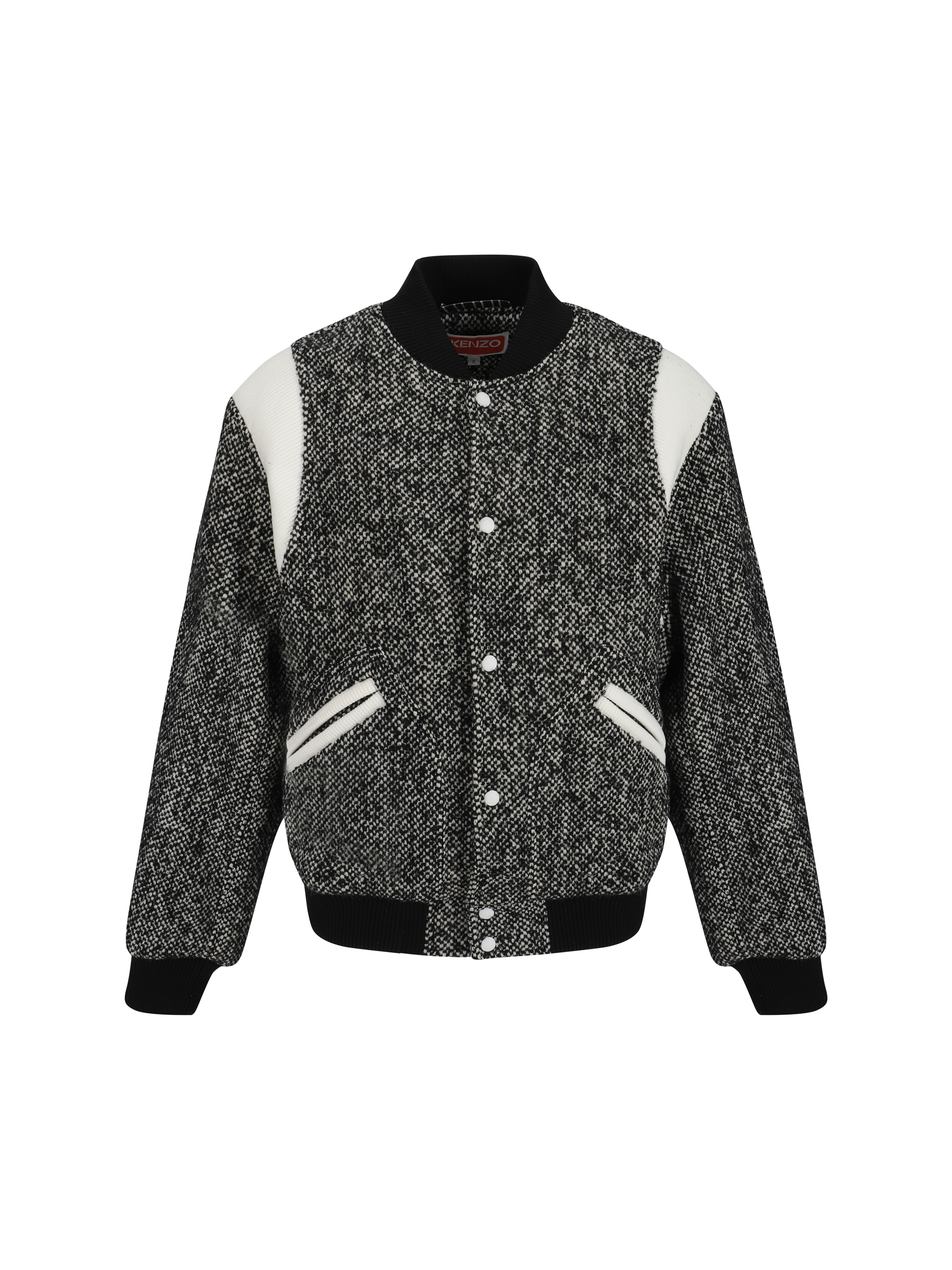 Shop Kenzo Varsity Jacket In Black