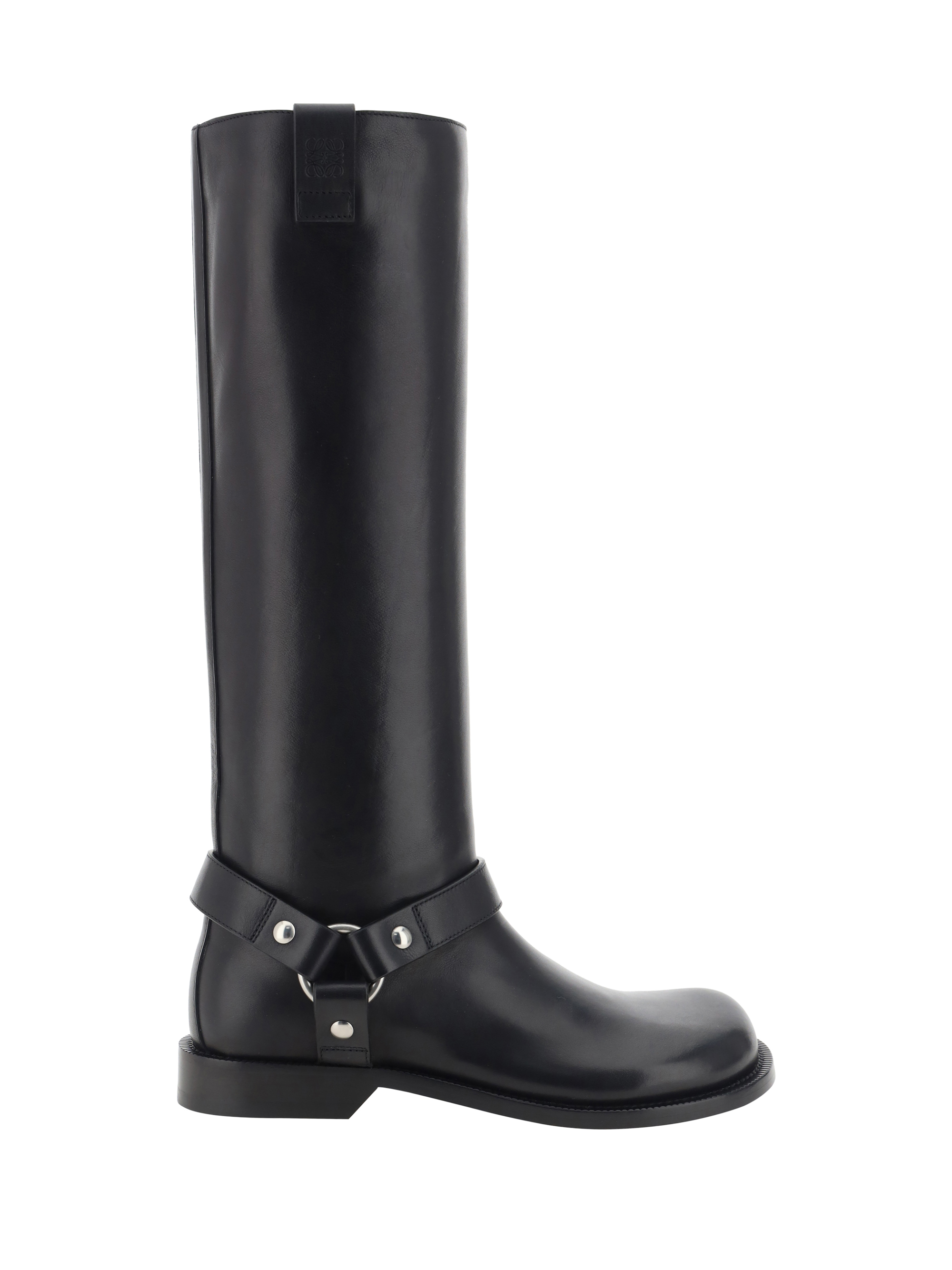 Shop Loewe Campo Biker Boots In Black