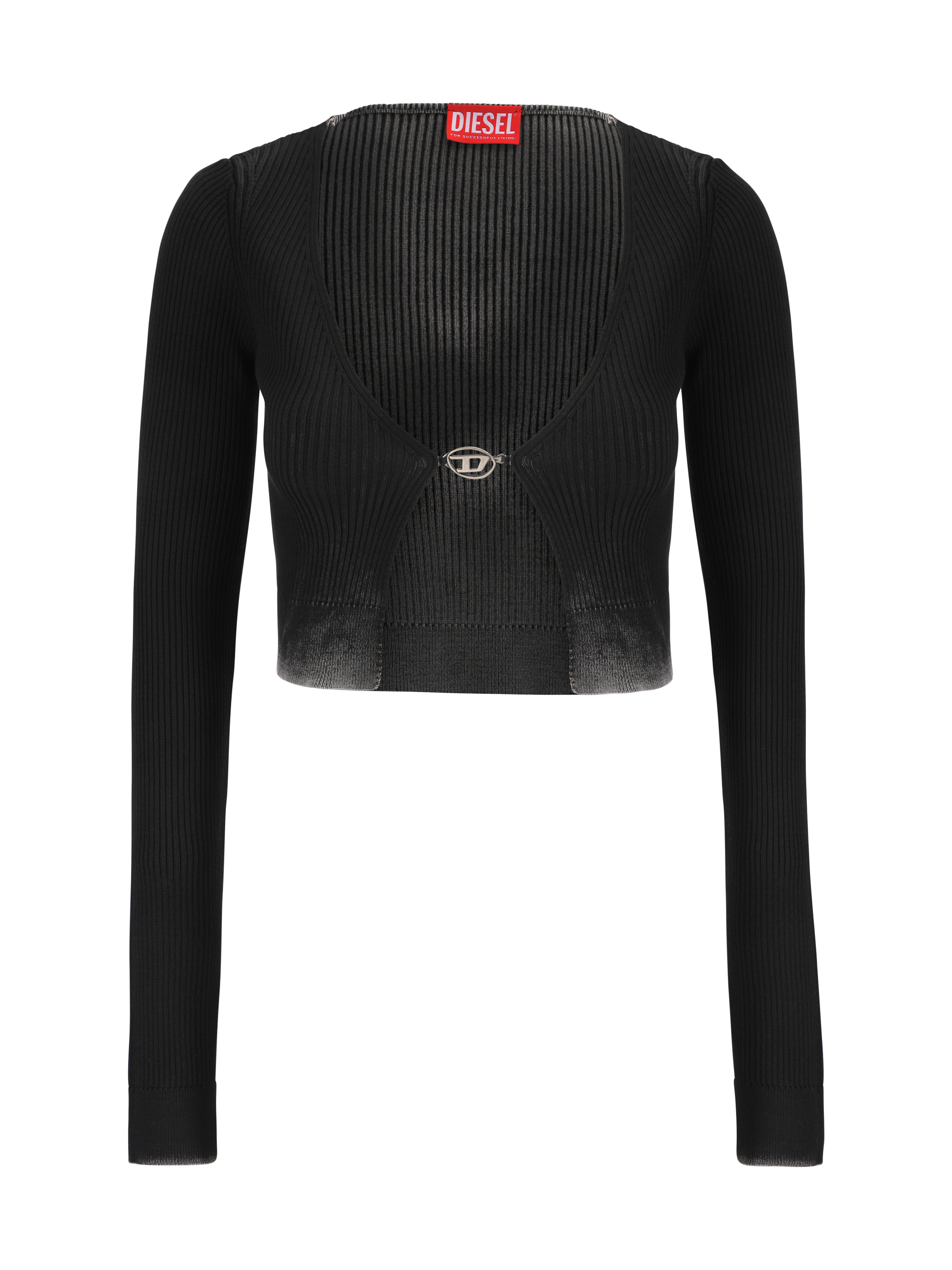 Shop Diesel M-latina Cardigan In 004 - Deep/black