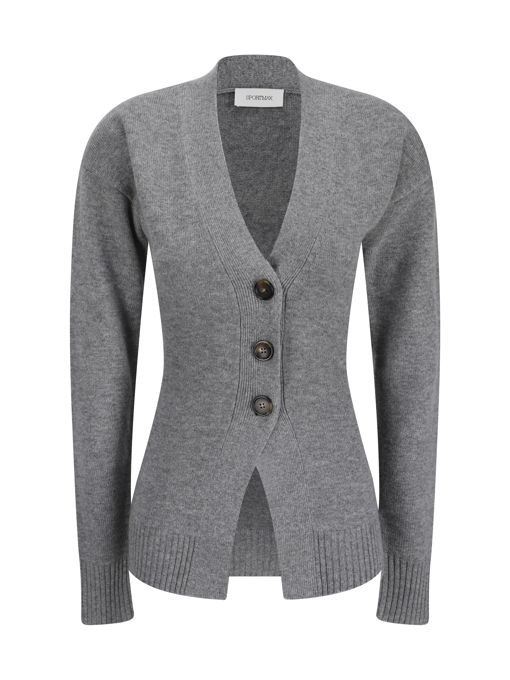 Shop Max Mara Sportmax Gondola Cardigan In Grigio Medio