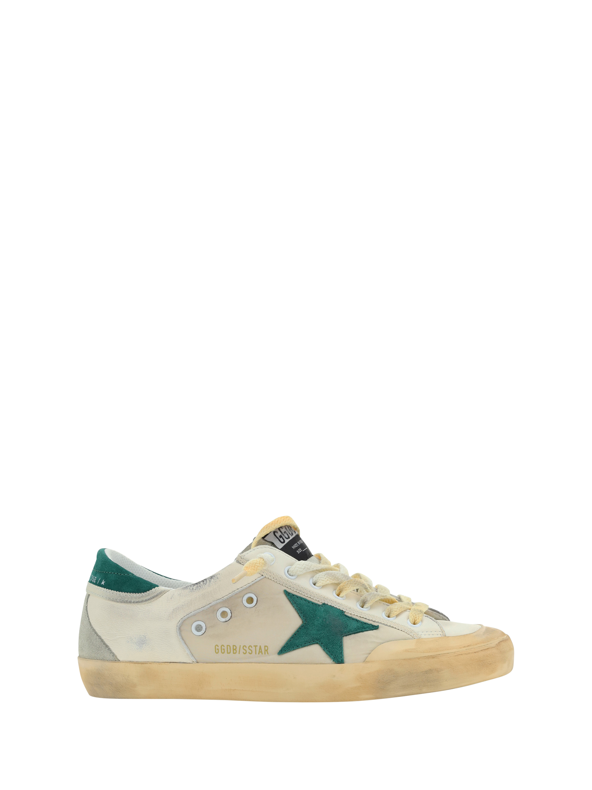 Shop Golden Goose Super Star Penstar Sneakers In White/green/ice