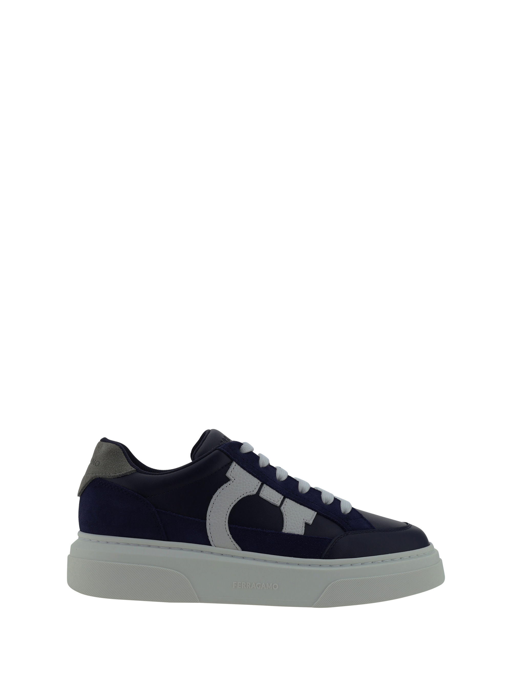 Ferragamo Gancini Sneakers In Blue