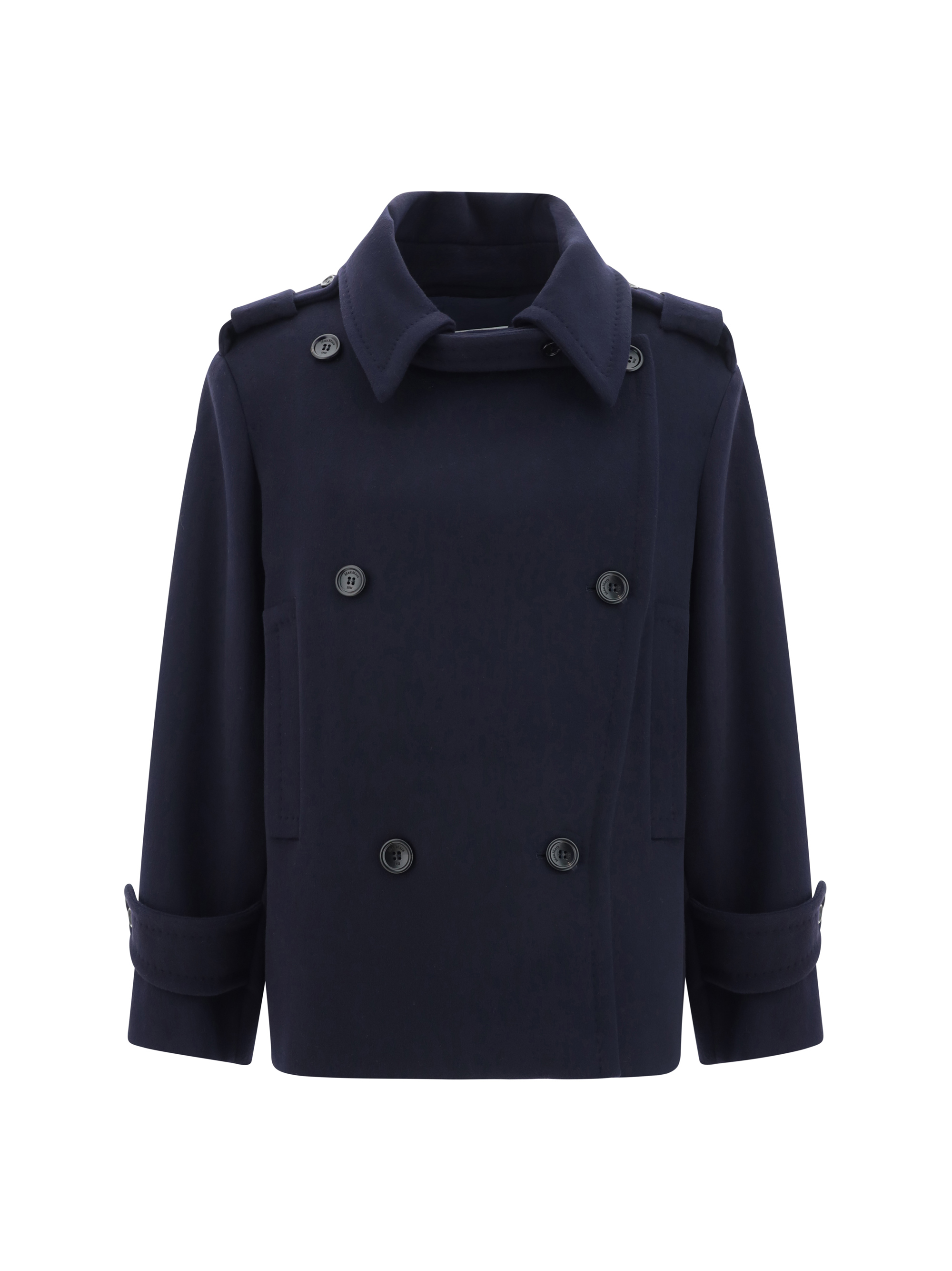 Shop Max Mara Laveno Jacket In Blu Marino