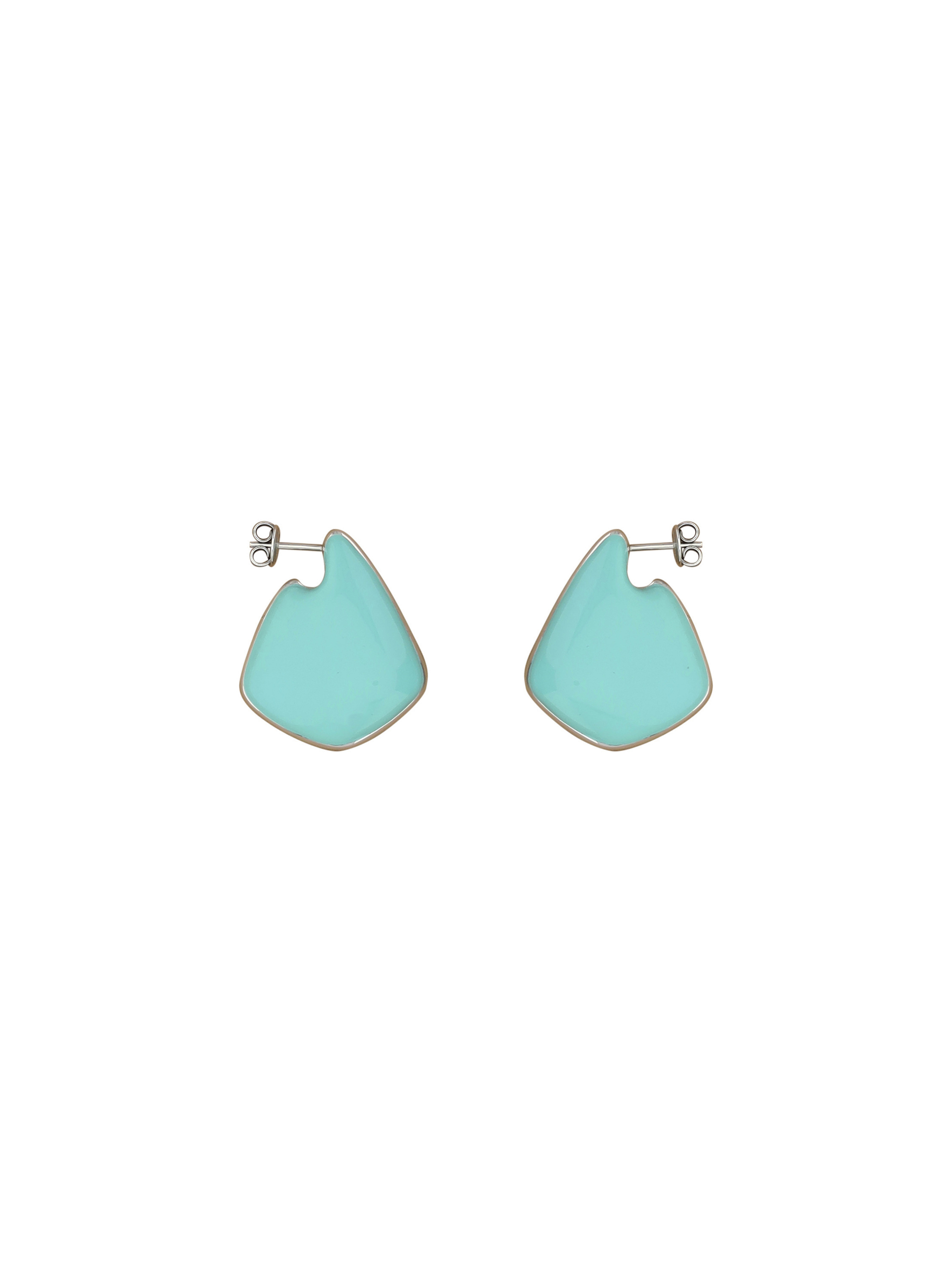 Shop Bottega Veneta Fin Earrings In Green Oasis