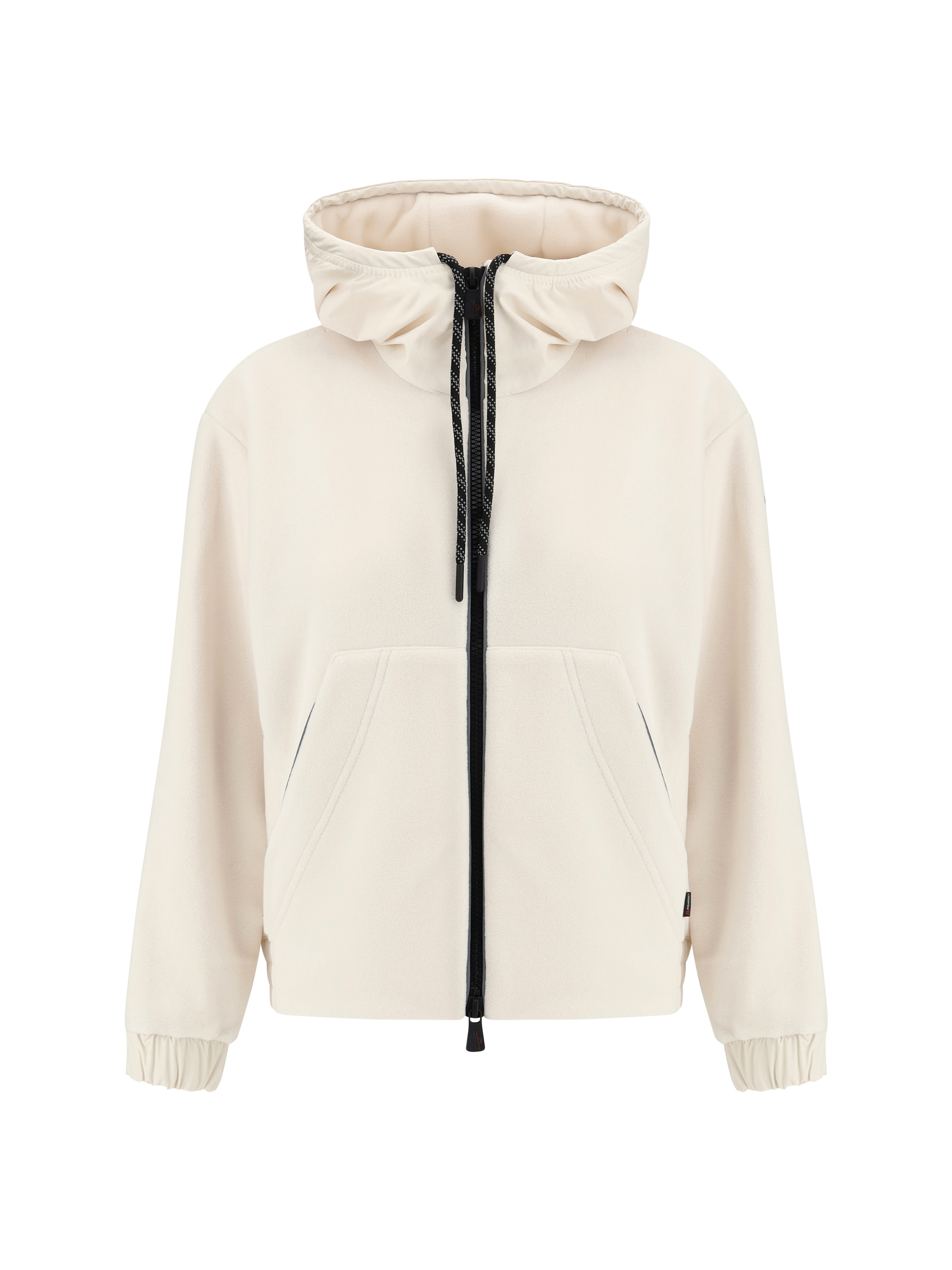 Shop Moncler Jacket Zip Up In Light Beige