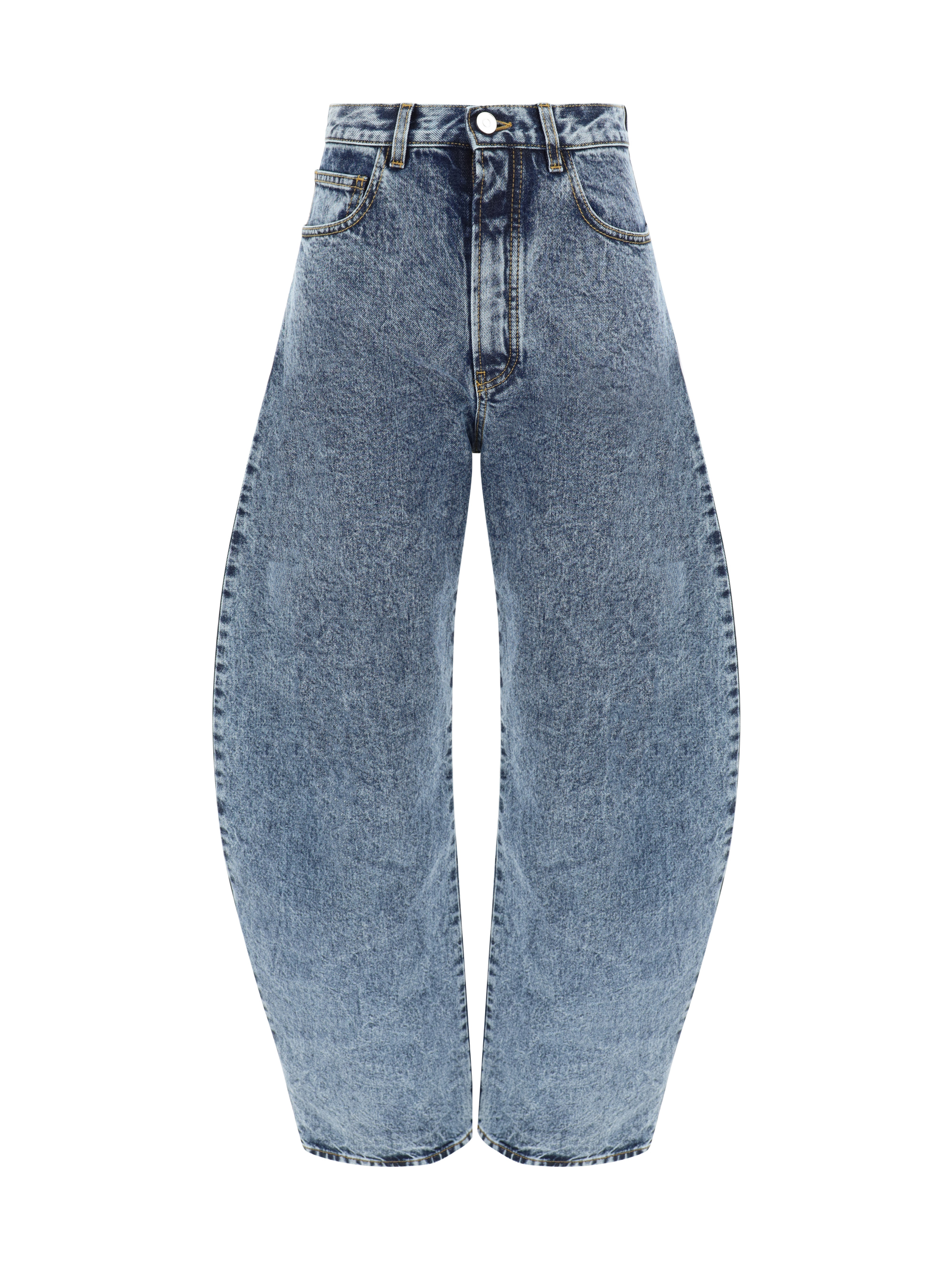 Alaïa Round Jeans In Blue