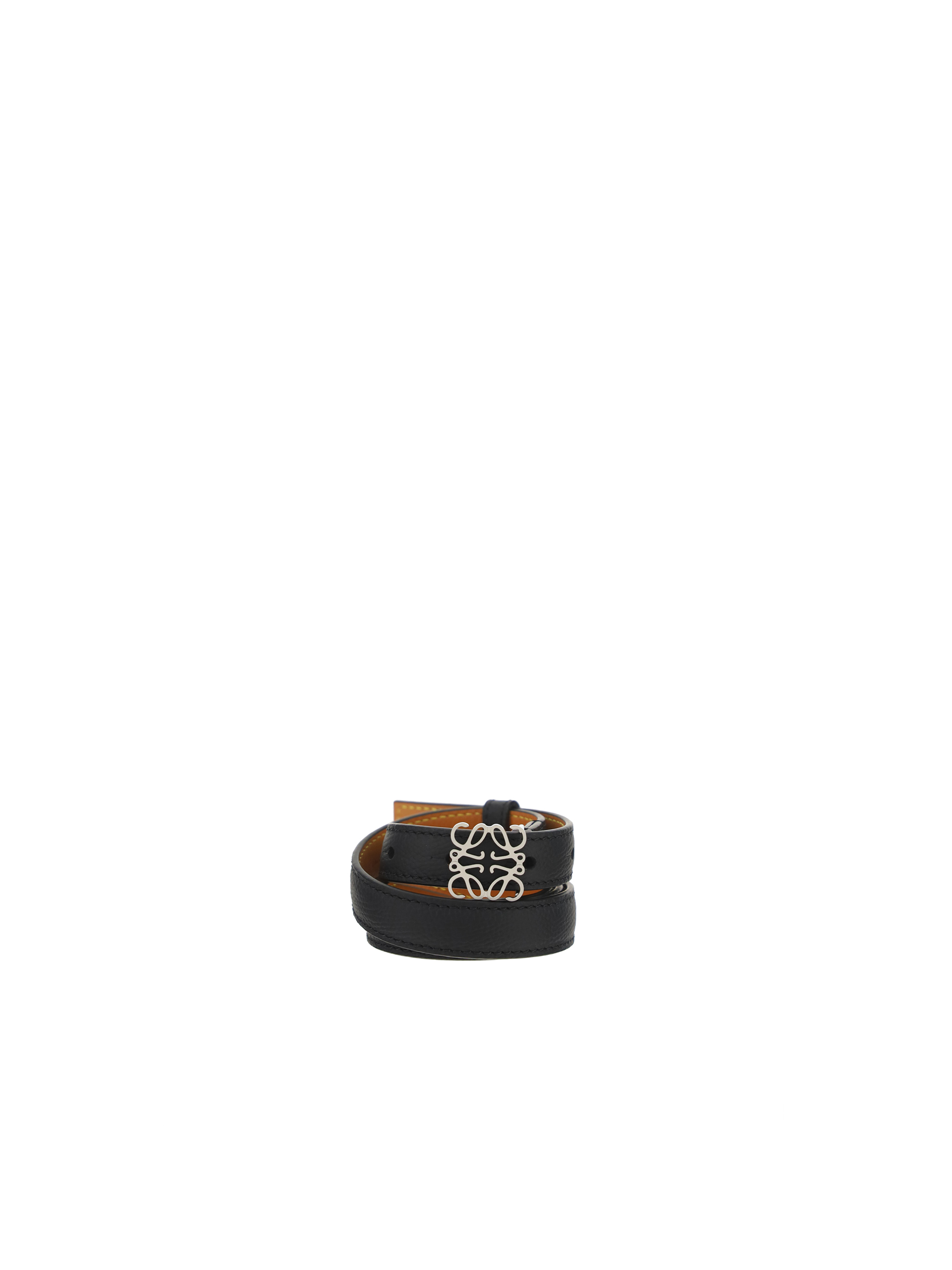 Loewe Reversible Anagram Belt In Black/palladium
