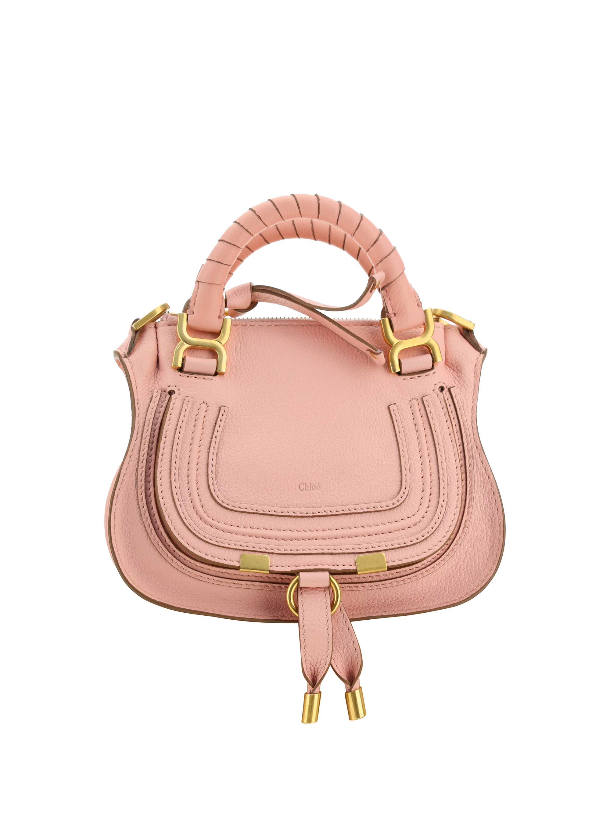 Shop Chloé Marcie Handbag In Blossom Pink