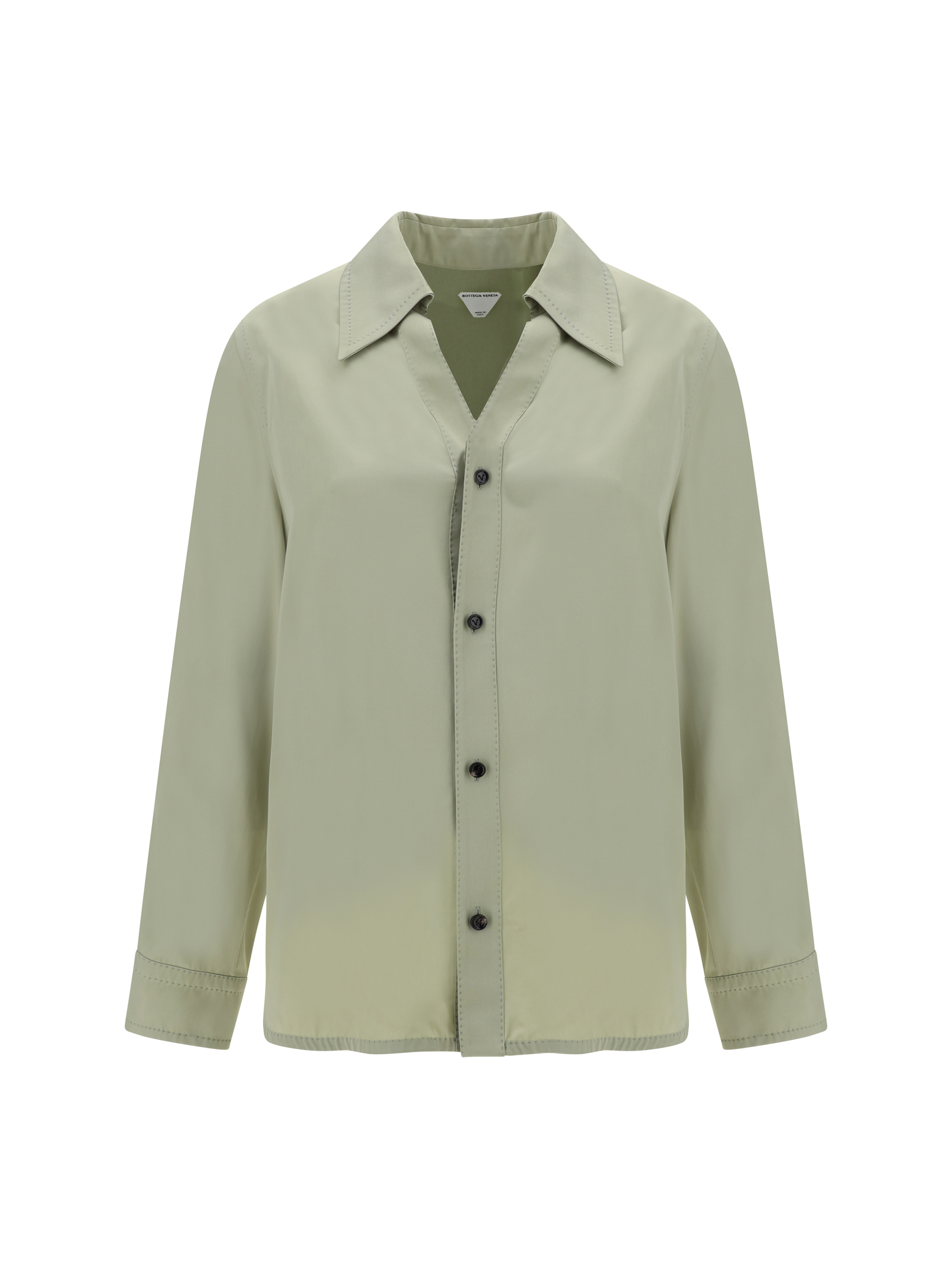 Bottega Veneta Taupe Wool Shirt In Stone