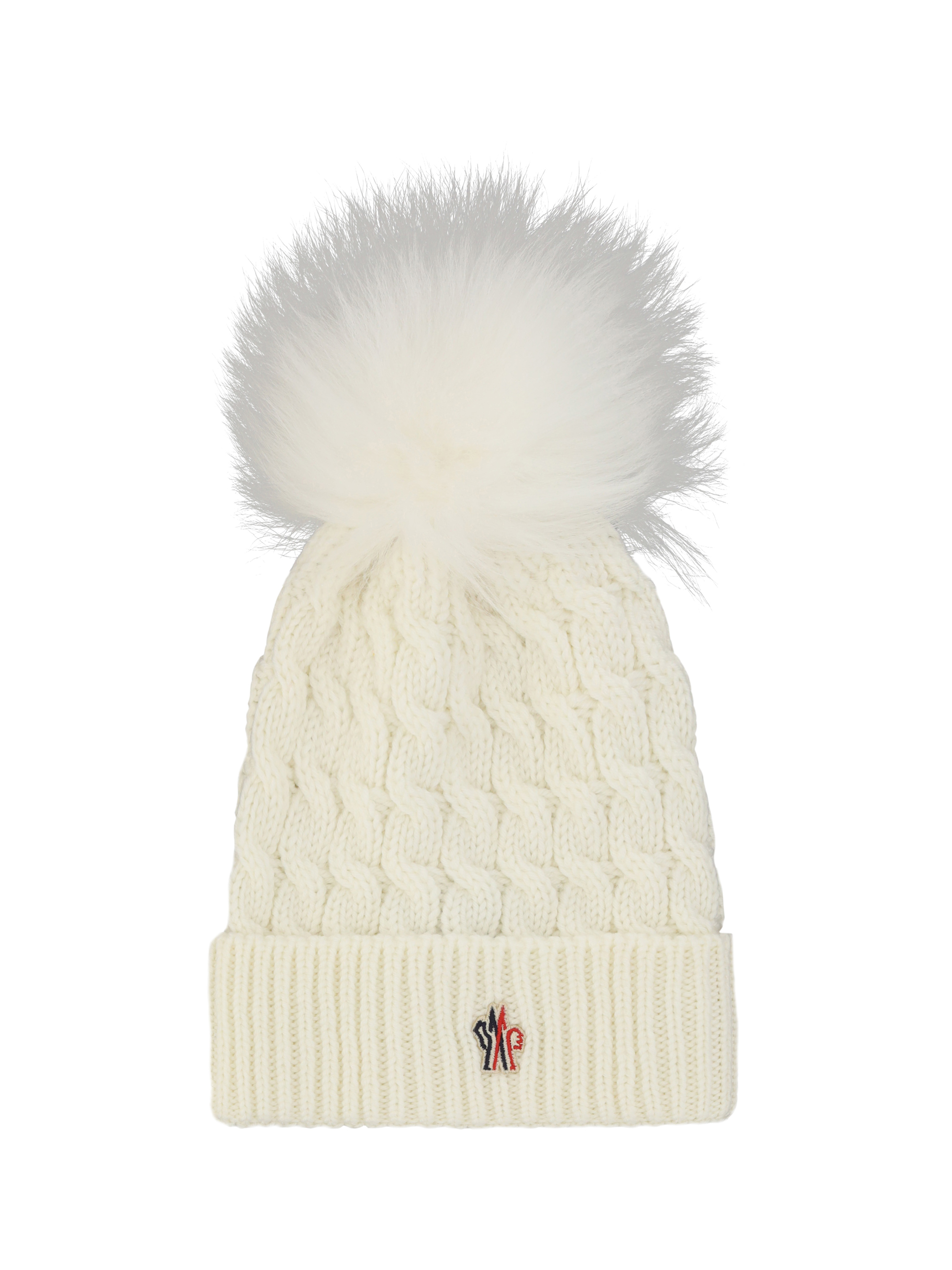 Shop Moncler Beanie Hat In White