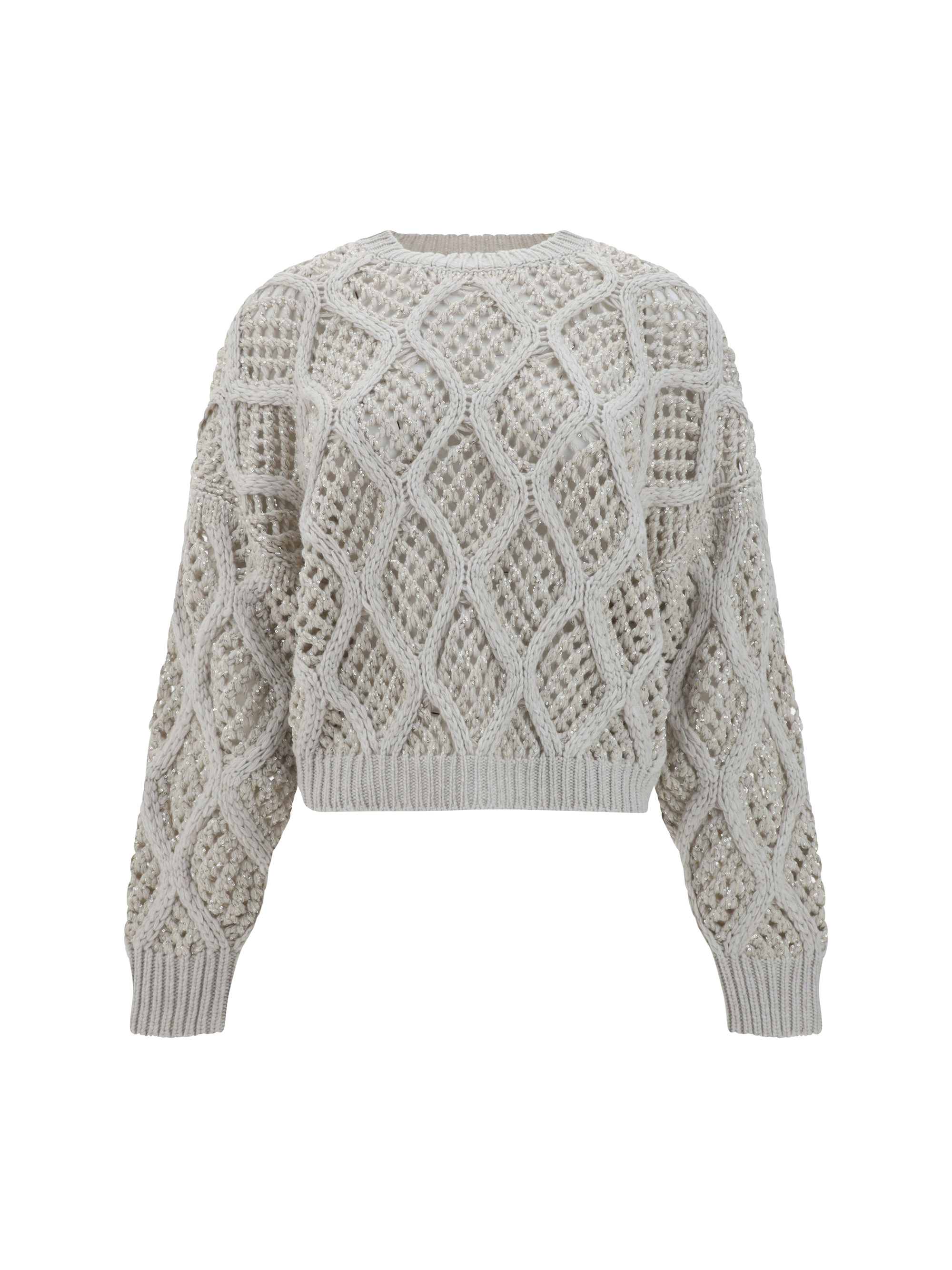 Shop Brunello Cucinelli Sweater In Madreperla+stracciatella