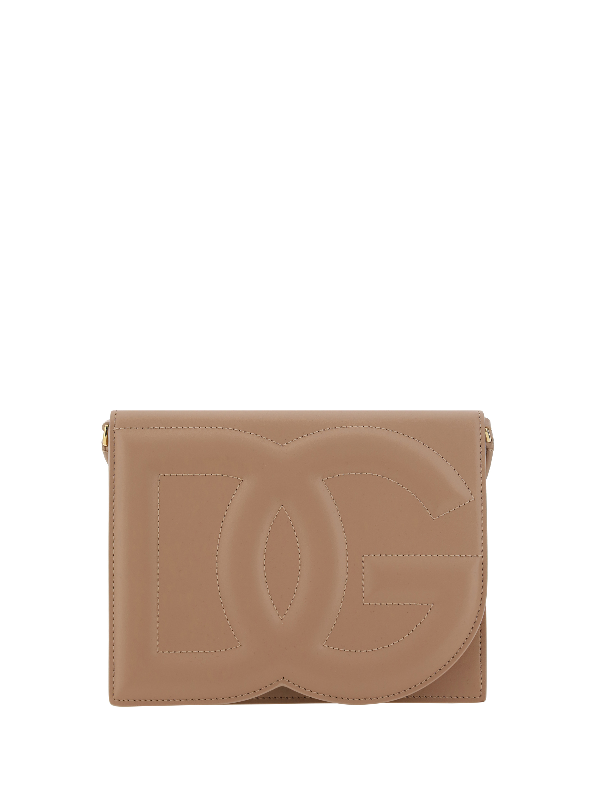 Dolce & Gabbana Women Dg Logo Leather Crossbody Bag In Pink