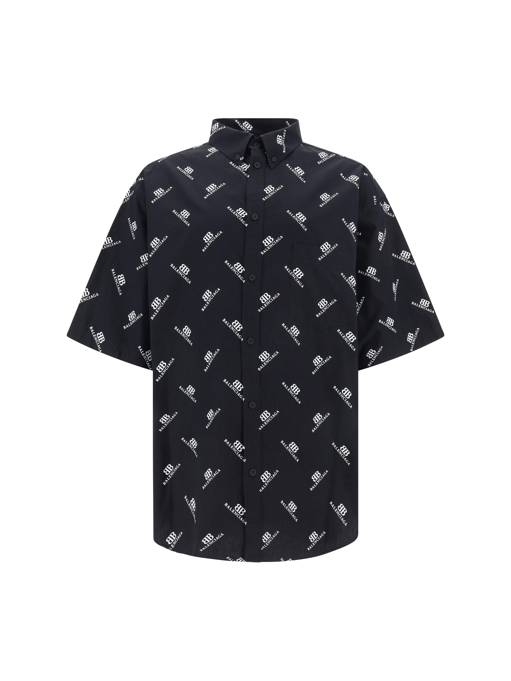 Shop Balenciaga Shirt In Black/white