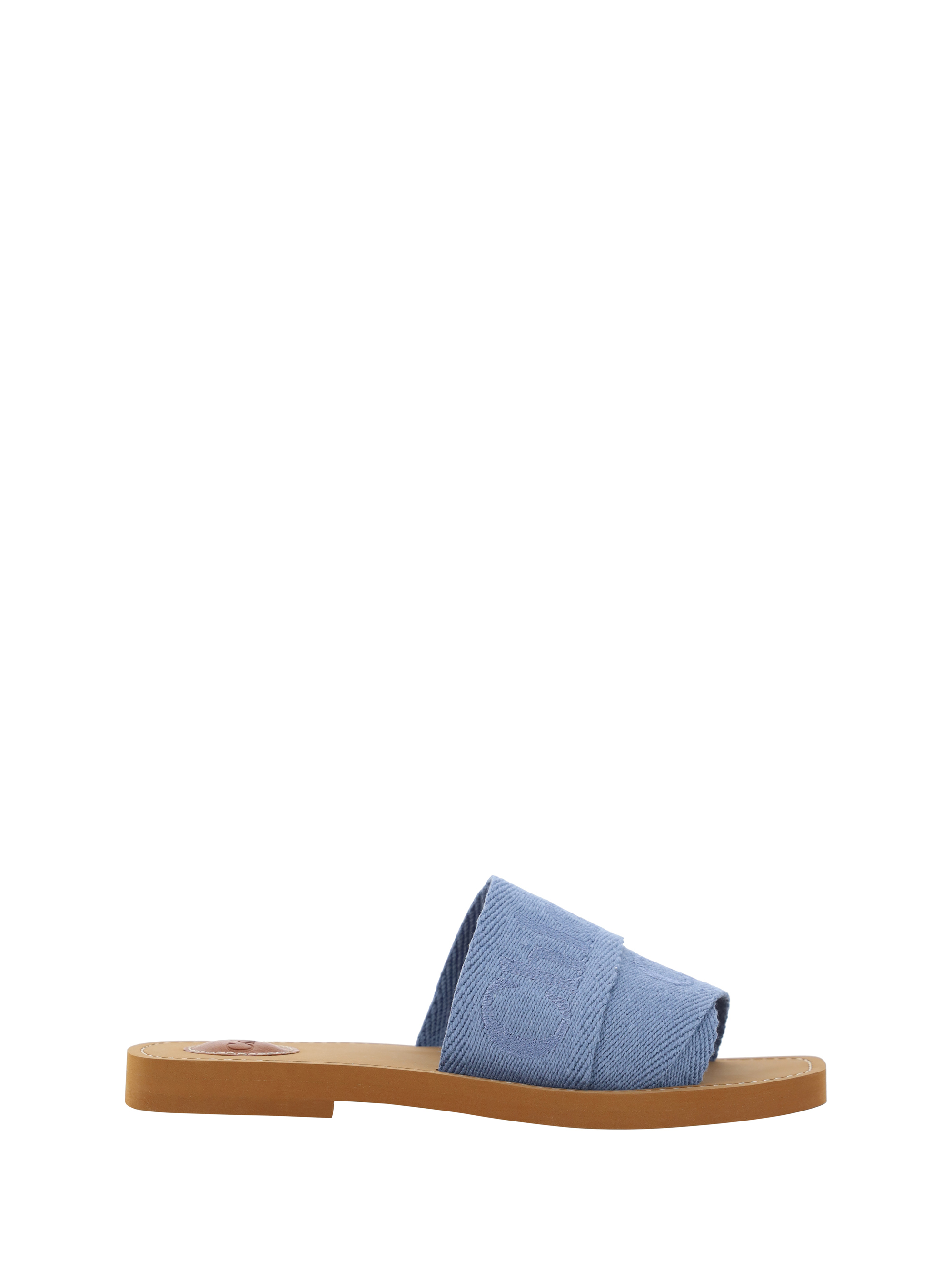 Shop Chloé Woody Sandals In Washed Blue