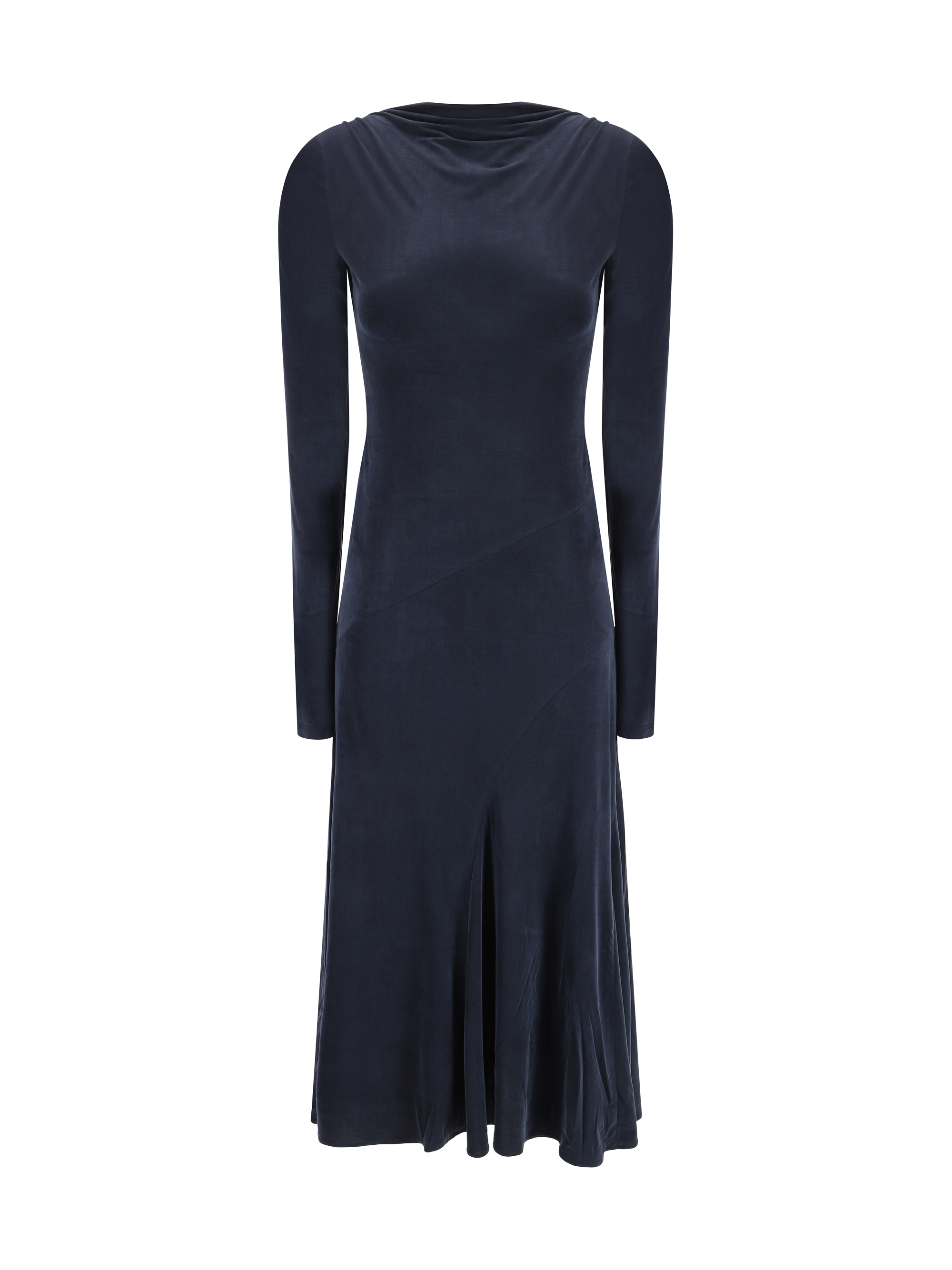 Shop The Andamane Sabrina Midi Dress In Dark Blue