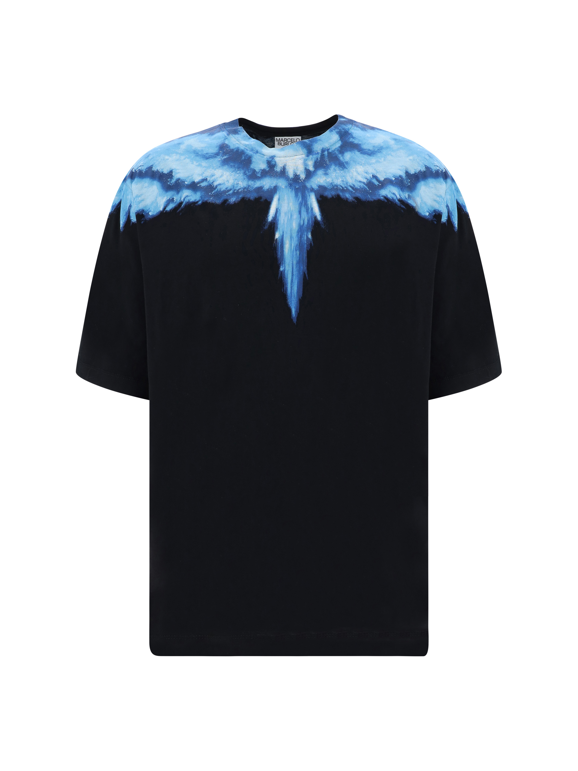 Shop Marcelo Burlon County Of Milan Colordust Wings T-shirt In Black Blue
