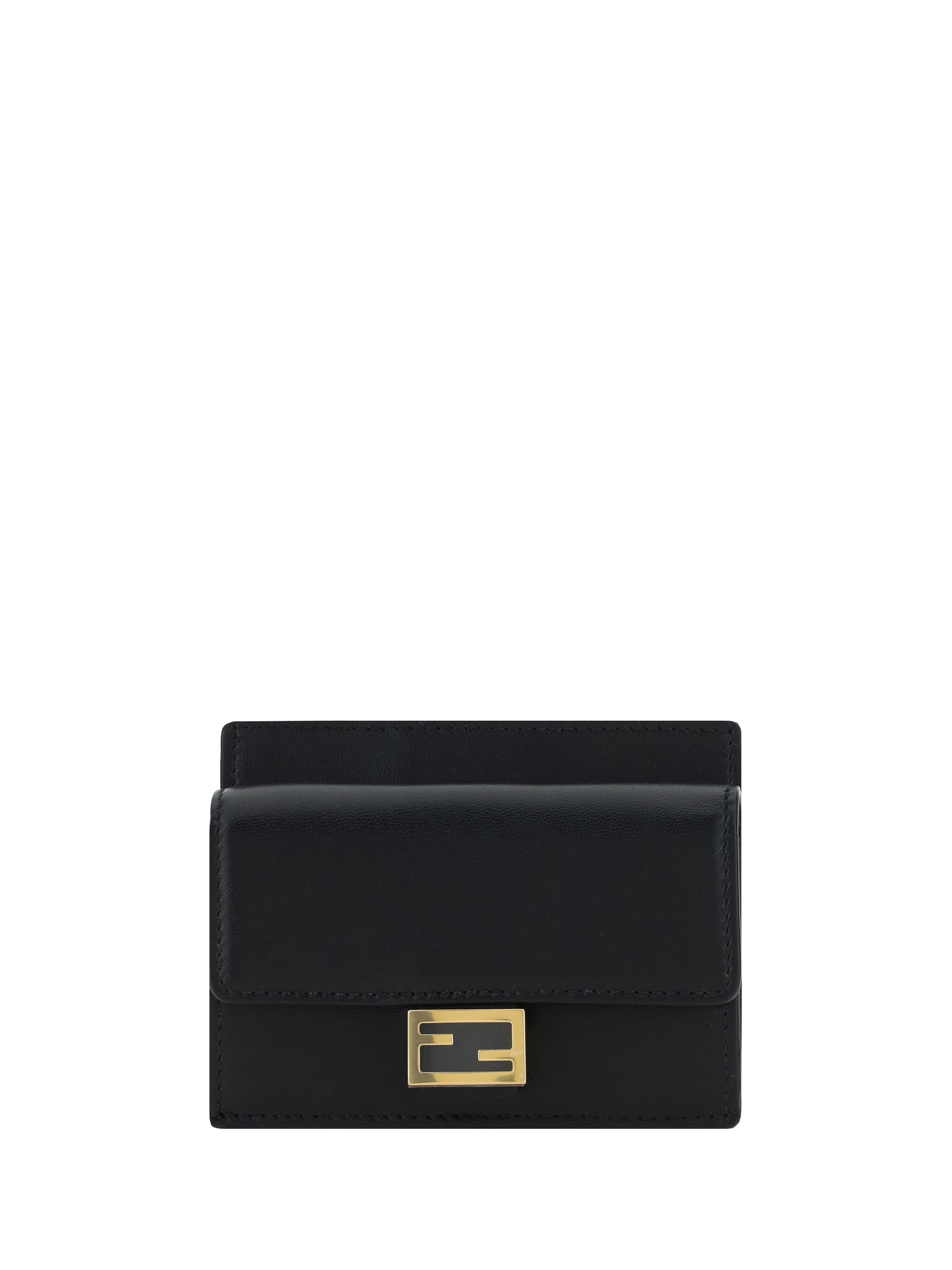 Shop Fendi Matisse Wallet In Nero+oro Soft