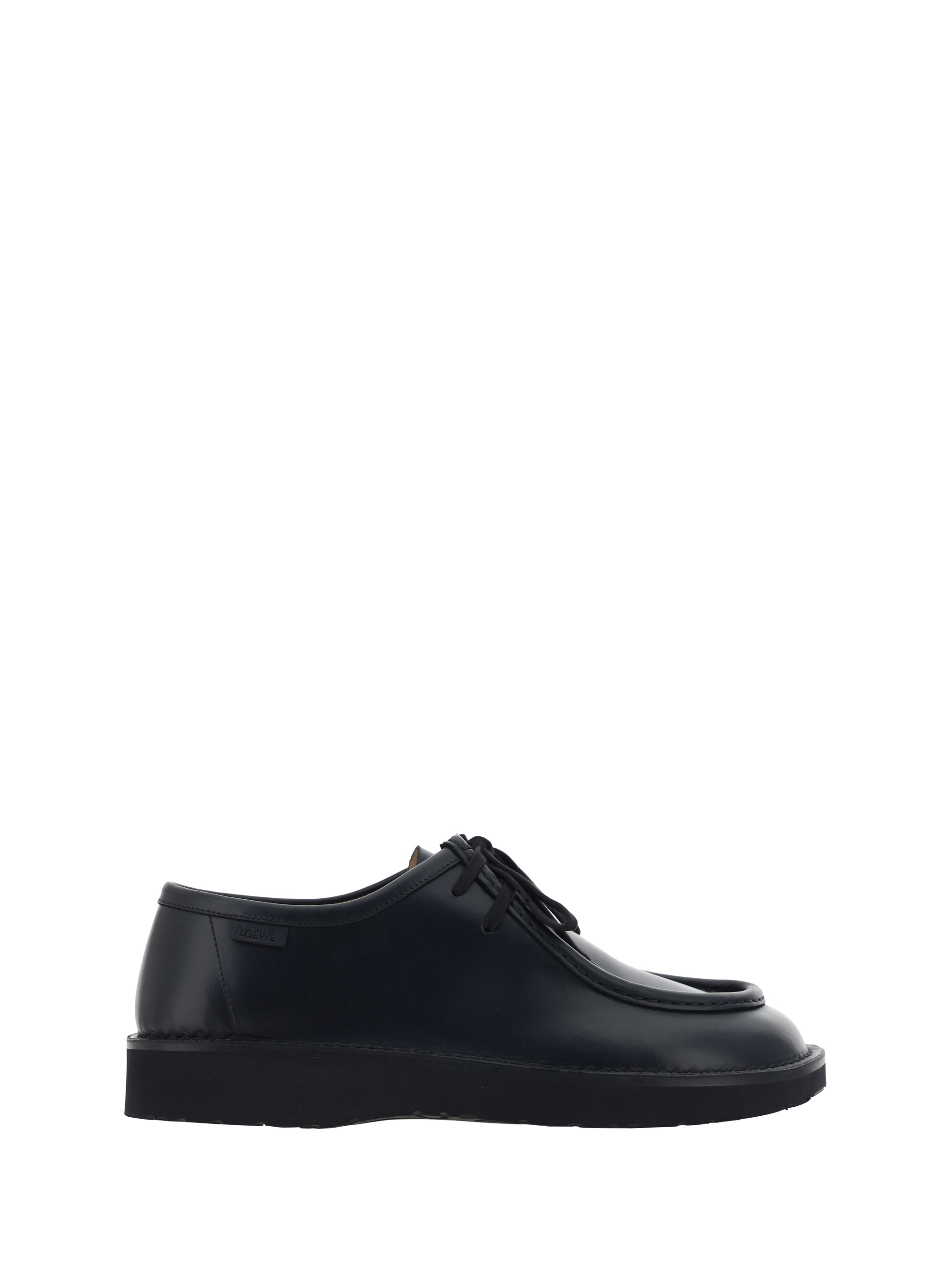 Shop Loewe Faro Lace-up Shoes In Black