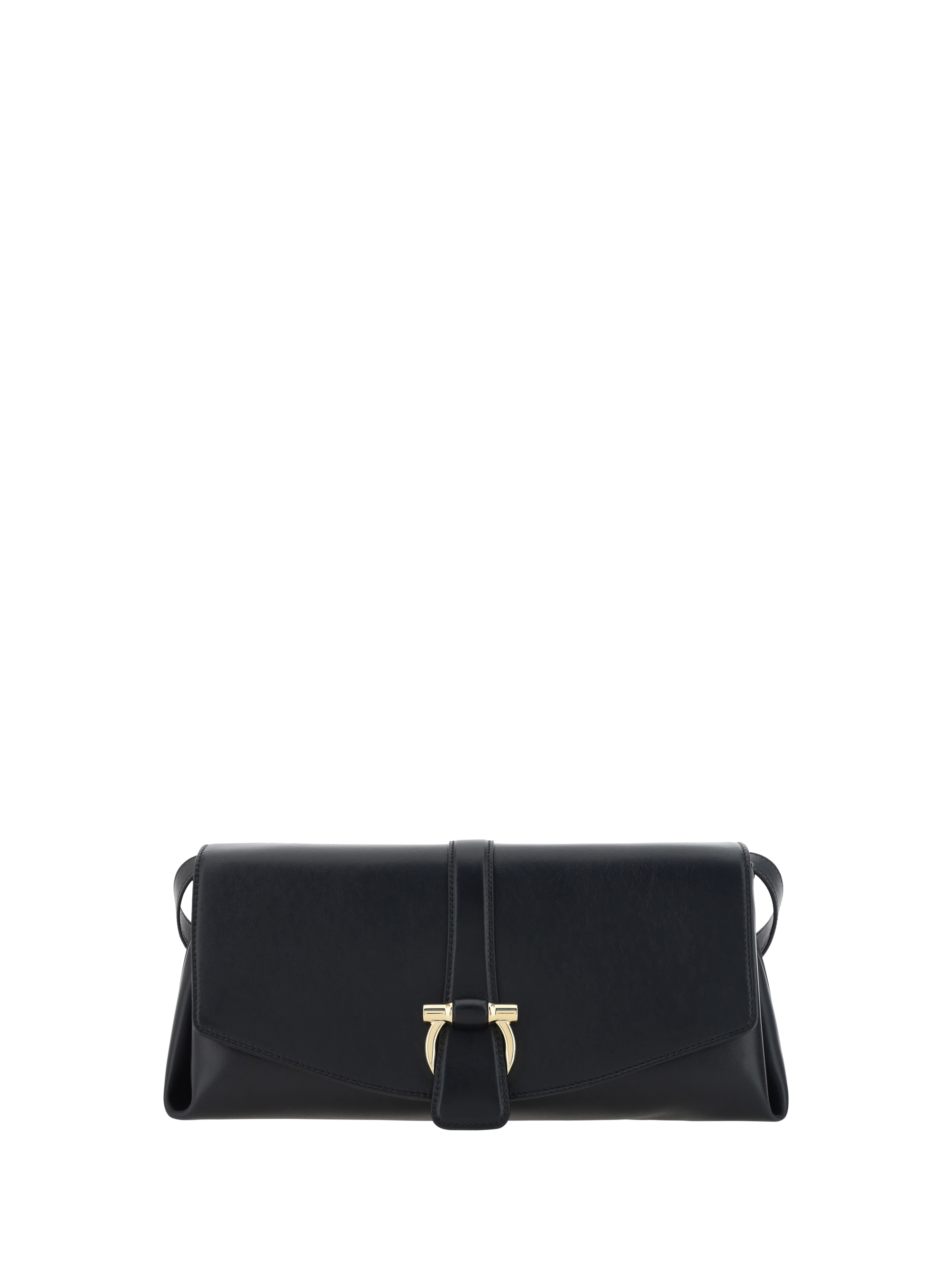 Shop Ferragamo Flap Shoulder Bag In Black