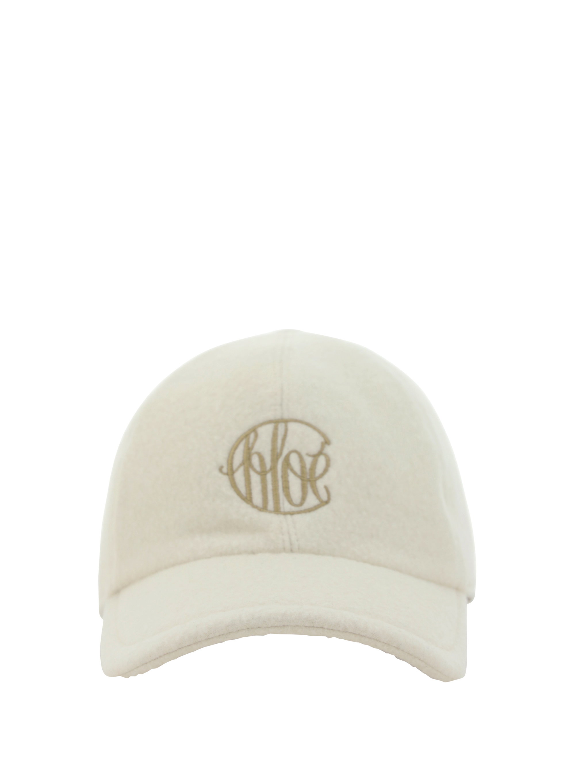 Shop Chloé Baseball Cap In Dusty White