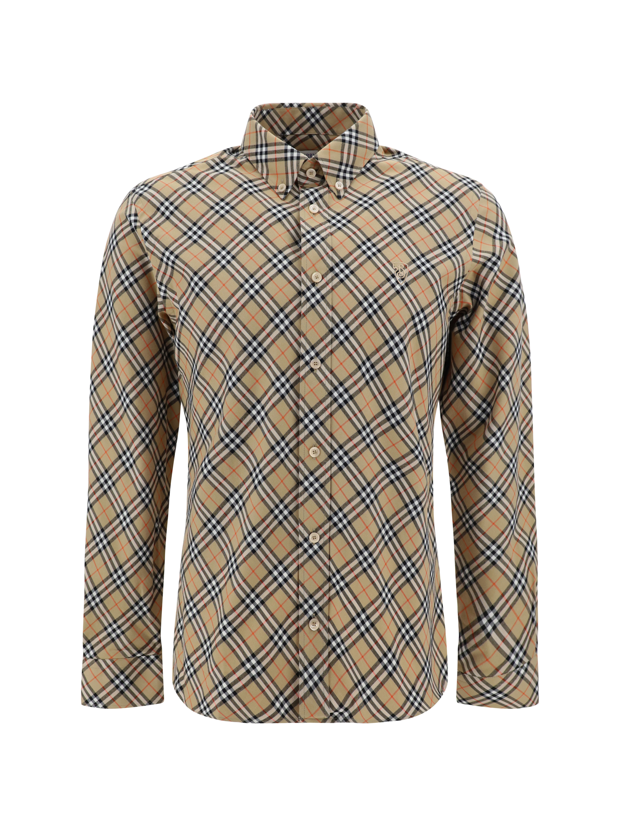 Shop Burberry Casual Shirts In Sand Ip Check