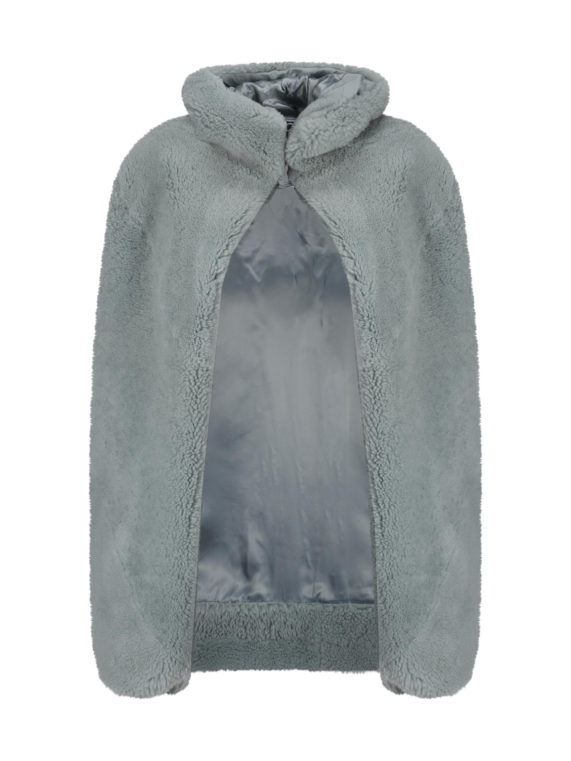 Shop Rick Owens Cape Coat In Pale Blue