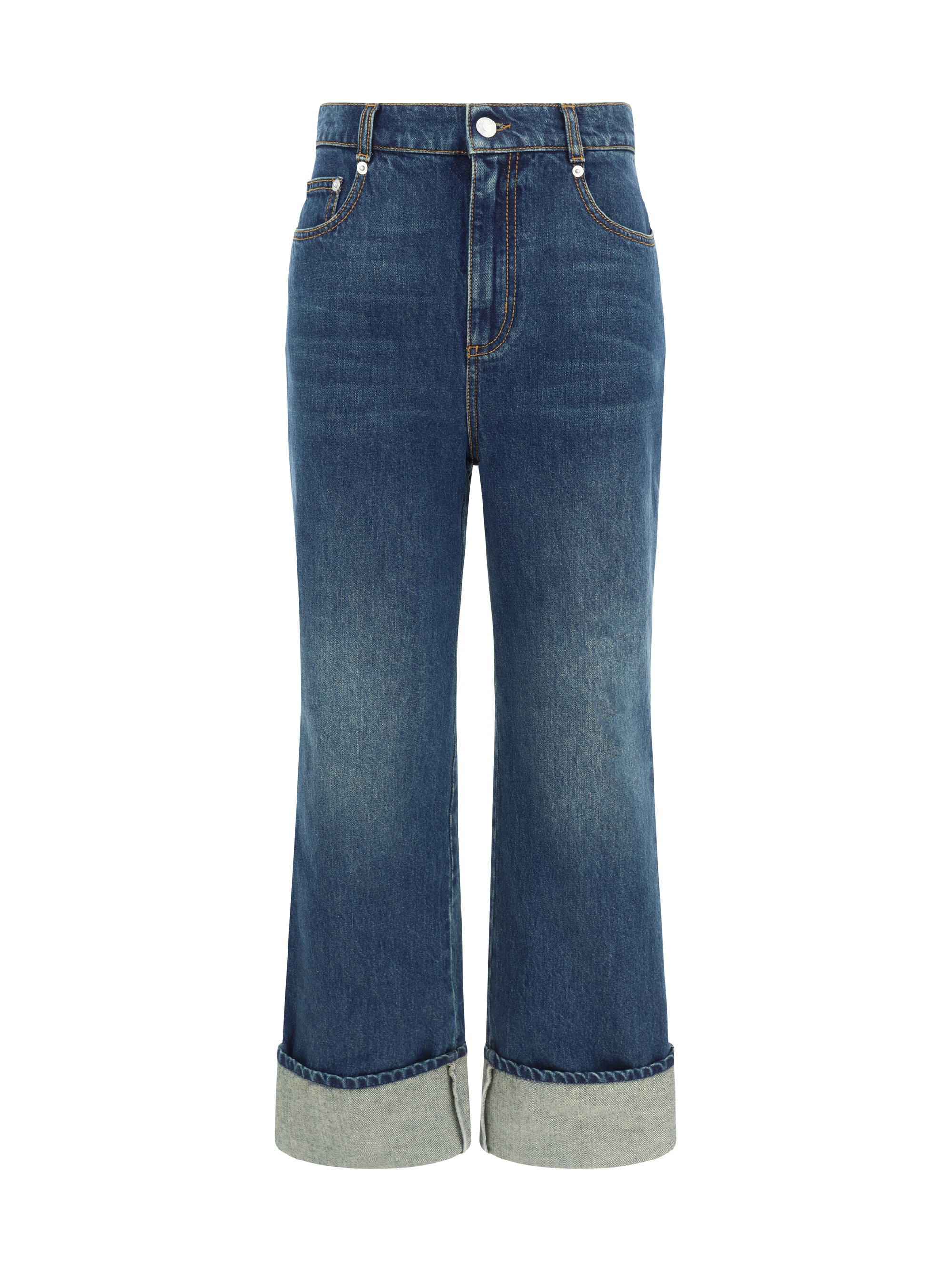 Shop Alexander Mcqueen Jeans In Dark Stonewash