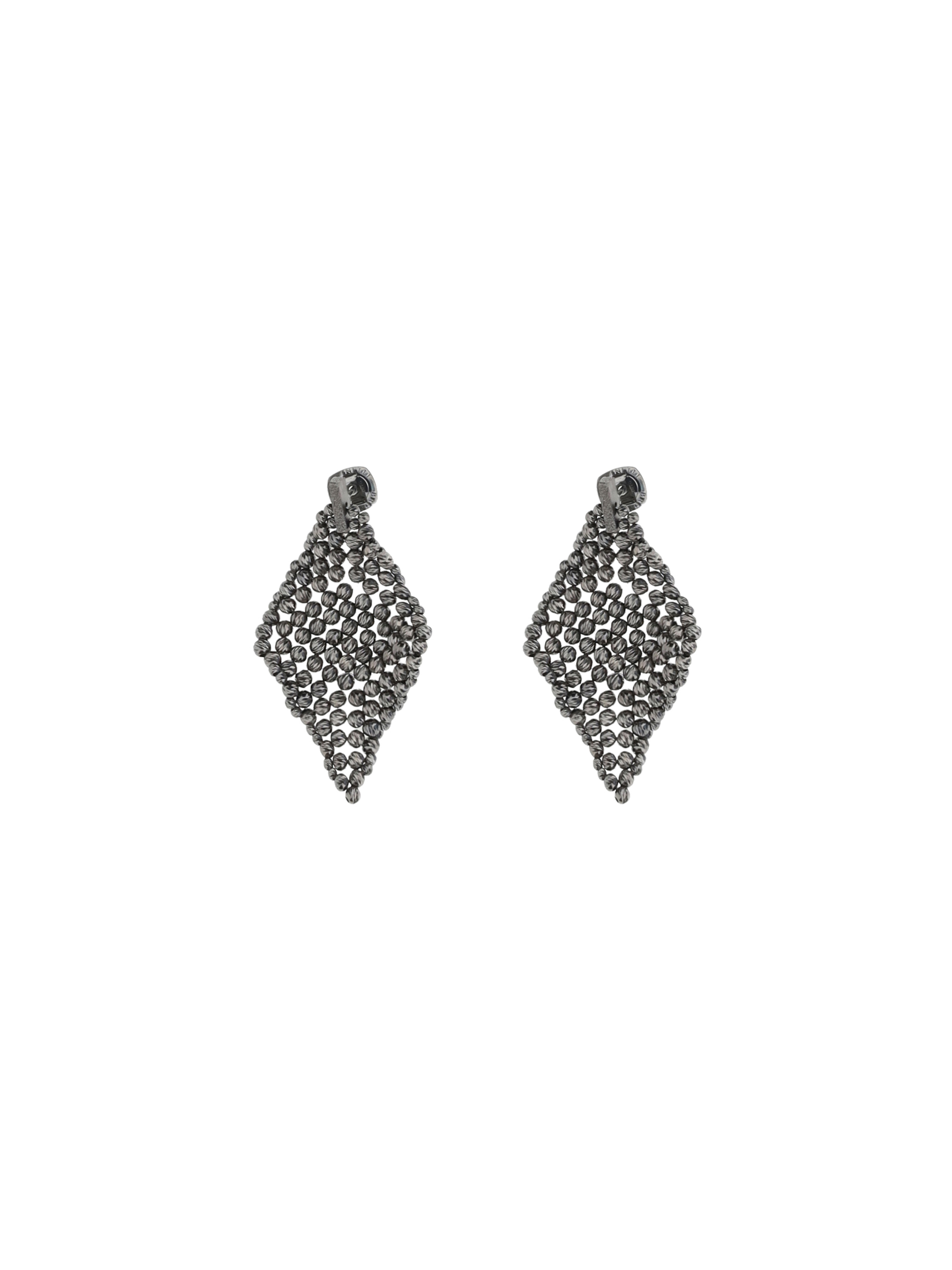 Orecchini in argento sfaccettato